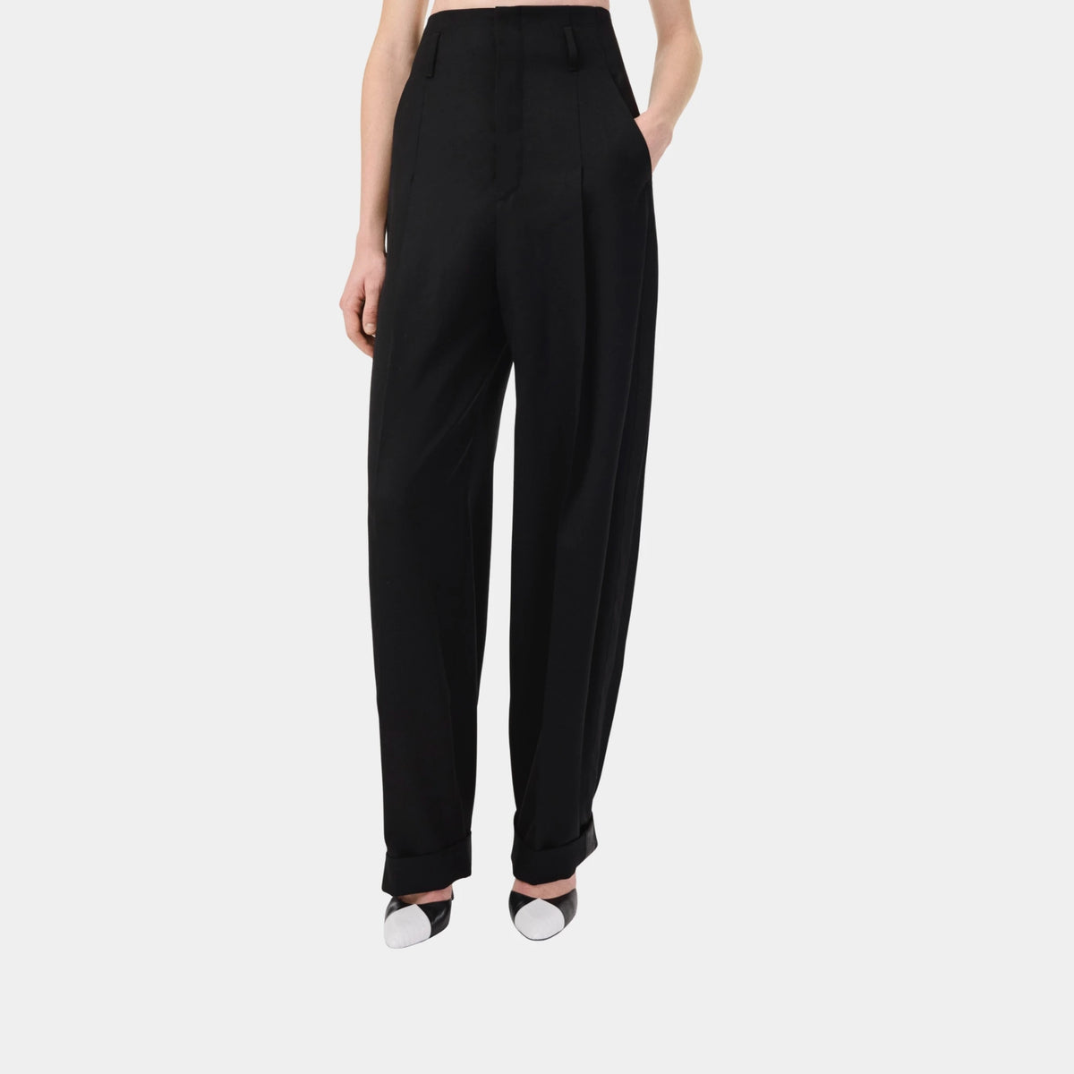 Trousers in Black Wool