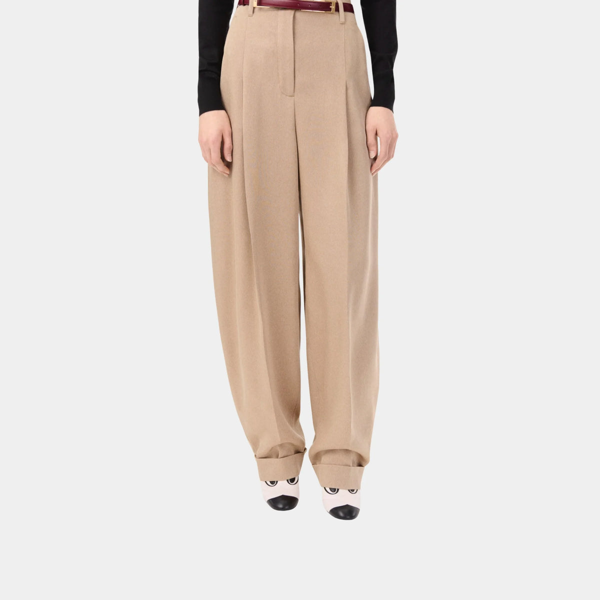Trousers in Oatmeal Wool
