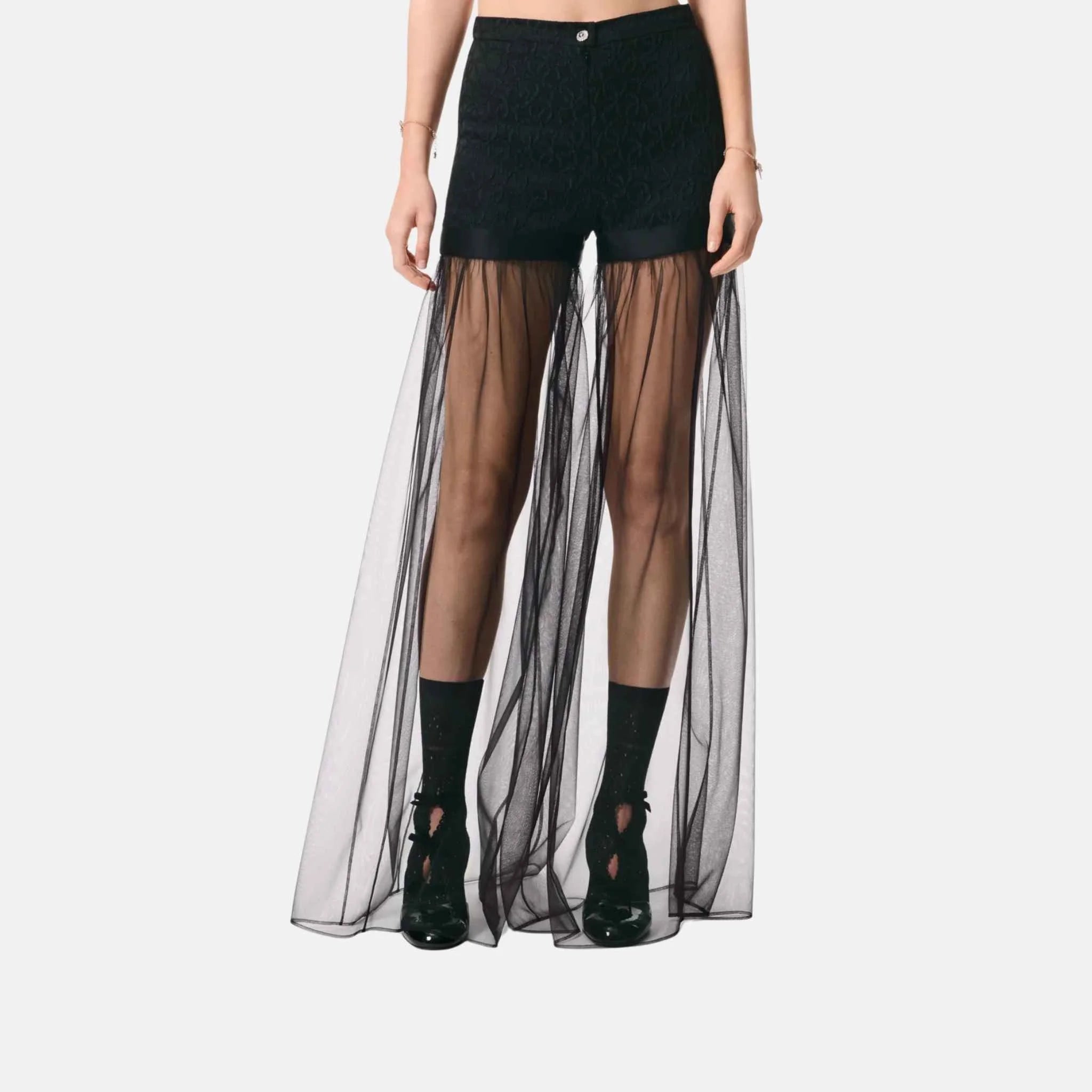 Chanel Trousers Silk Crepe Jacquard