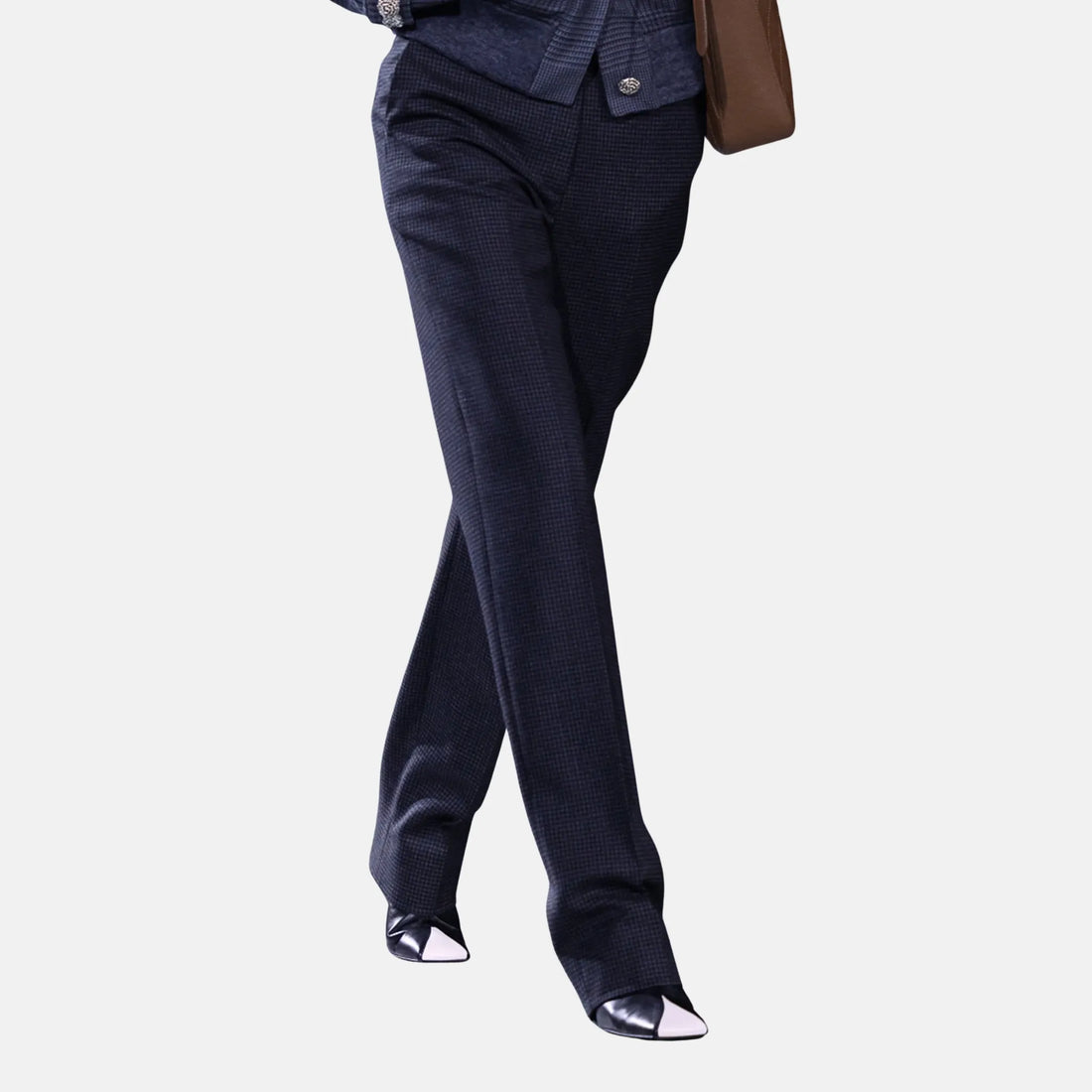 Trousers Wool Cloth in Charcoal Black
