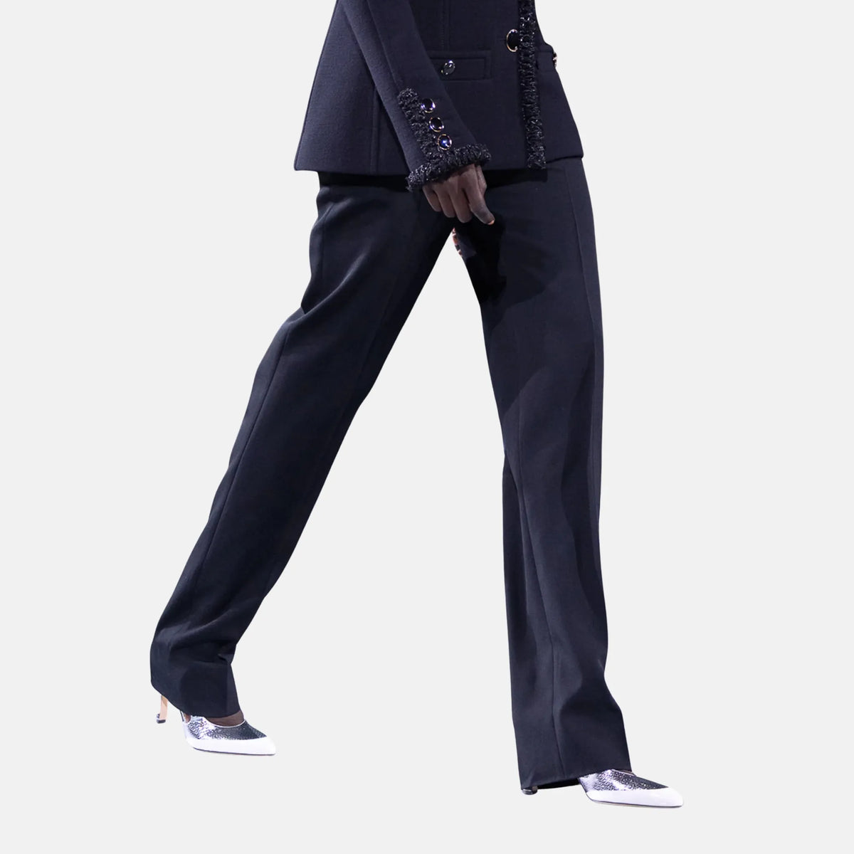 Chanel Trousers Wool in Black