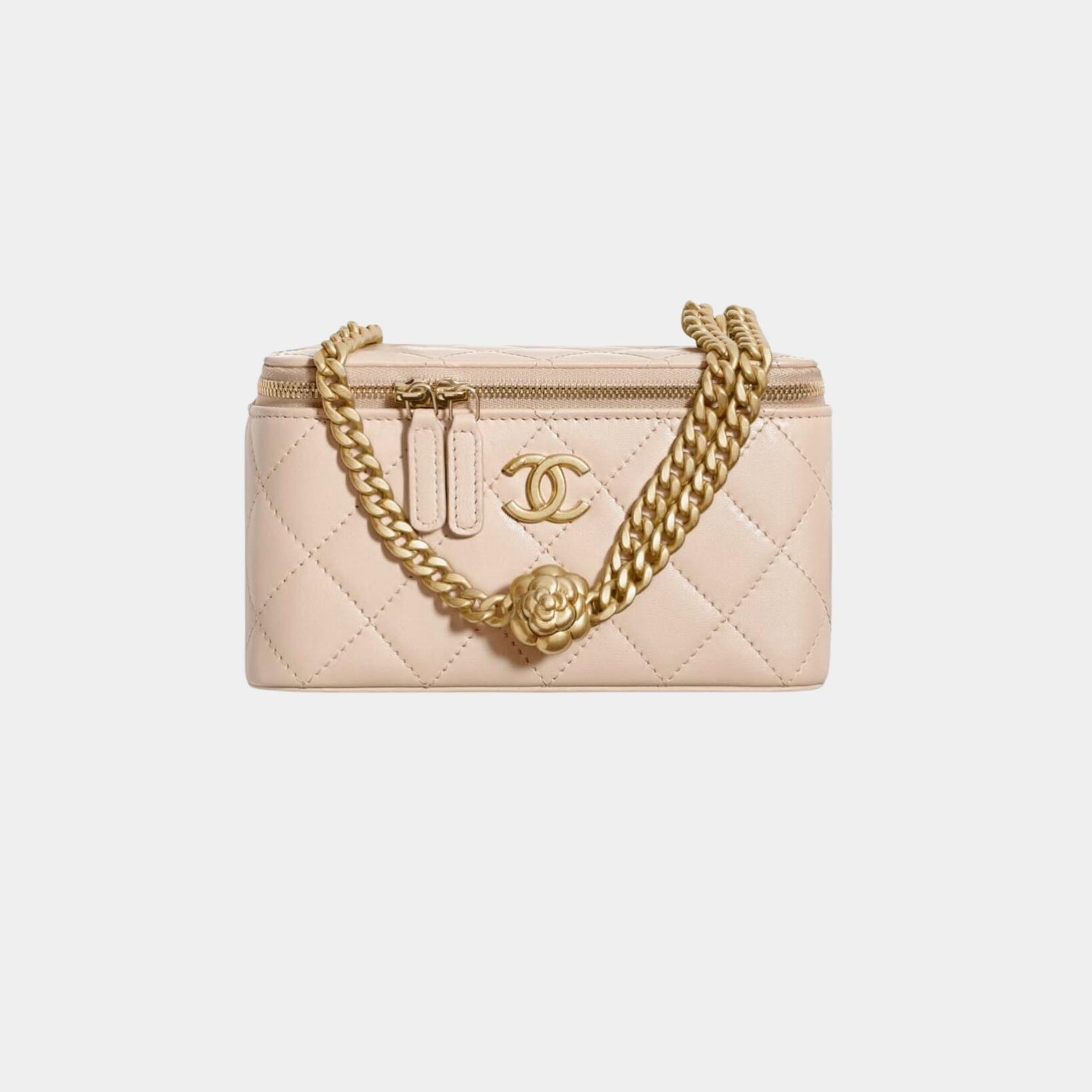 Chanel Vanity with Chain in Lambskin, Beige