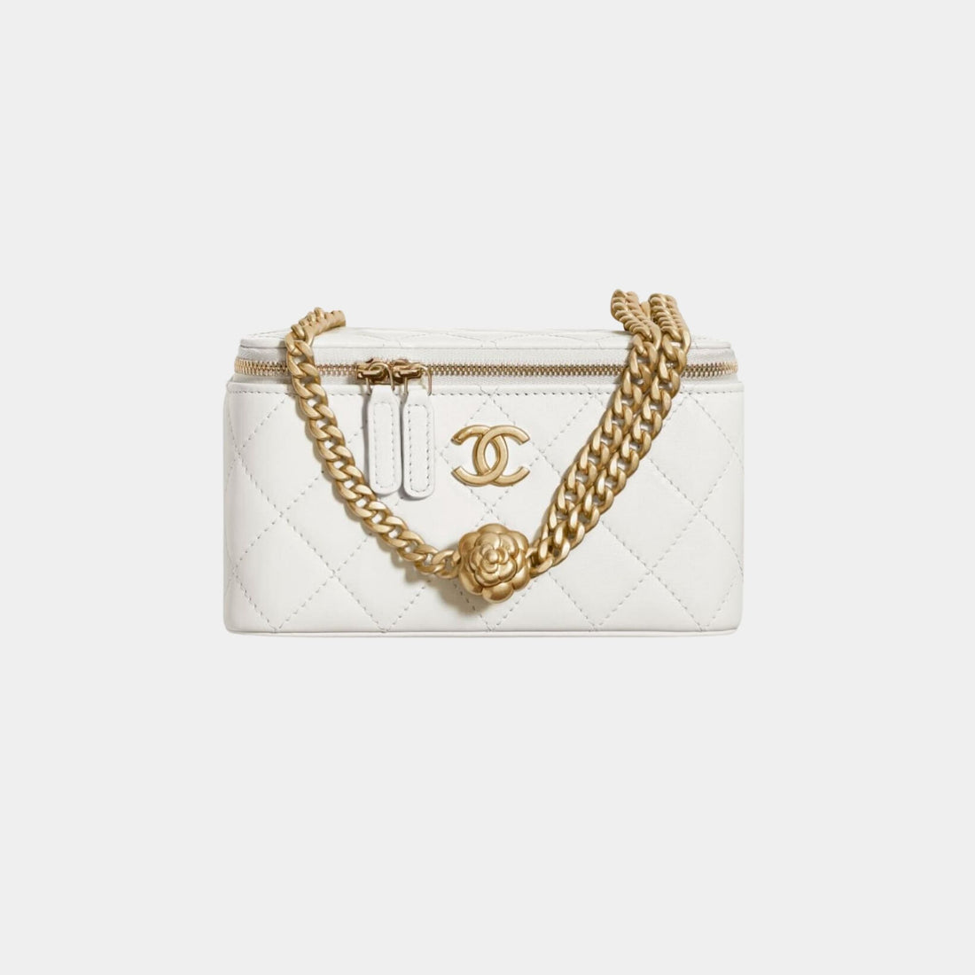 Chanel Vanity with Chain in Lambskin, White