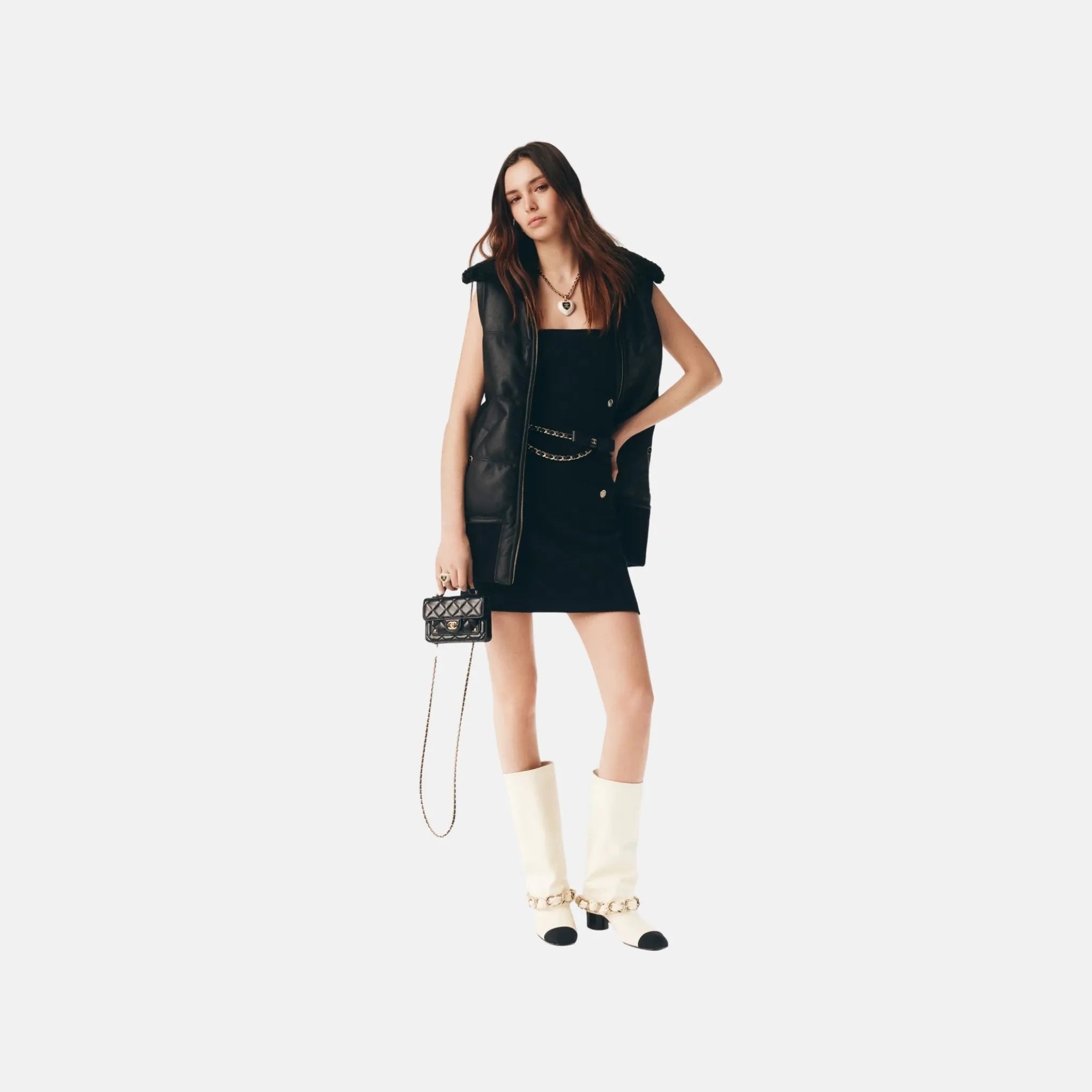 Chanel Vest in Lambskin Pelt, Front