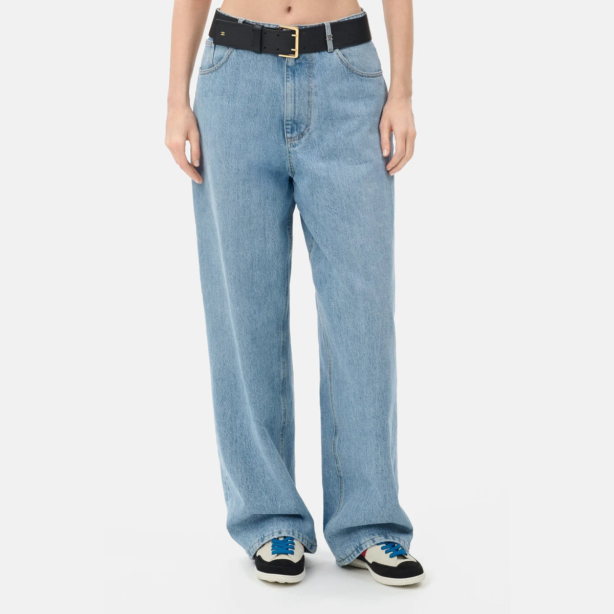 Wide Leg Jeans Denim in Blue