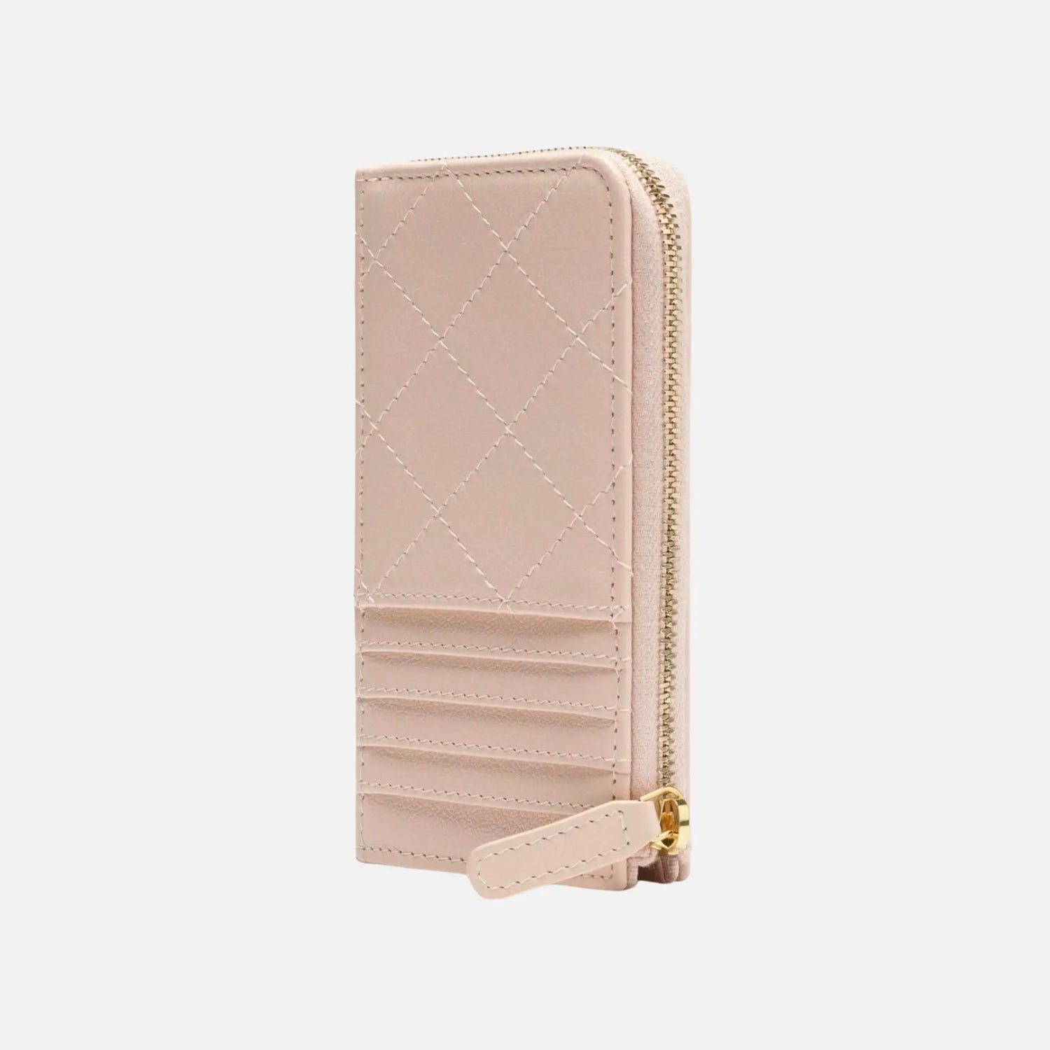 Chanel Zipped Card Holder Grained Goatskin Gold Metal, Back