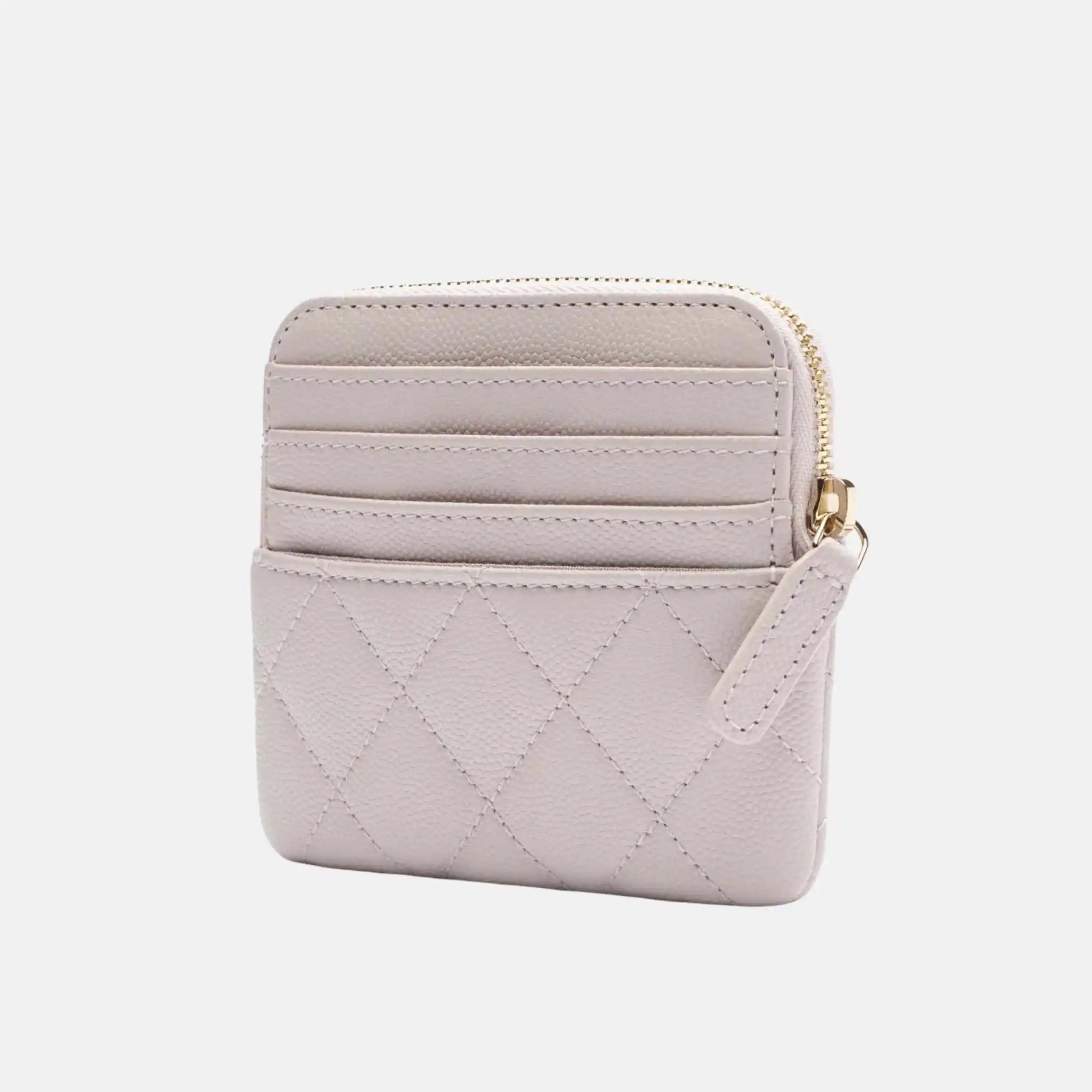 Chanel Zipped Coin Purse Shiny Grained Calfskin Strass Gold Tone Metal, Back