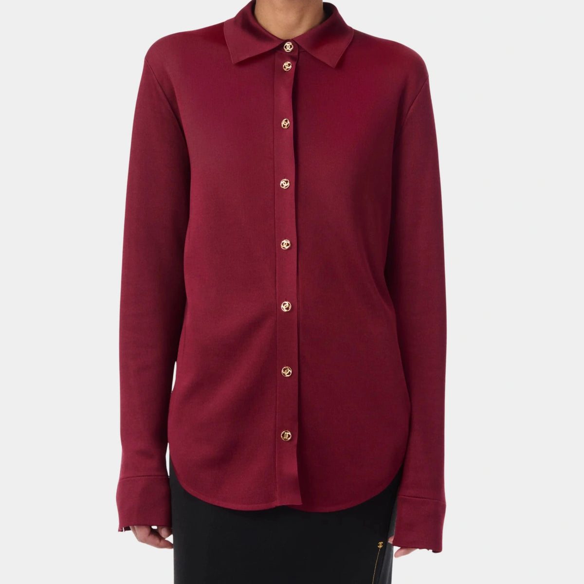 Shirt Silk Bordeaux