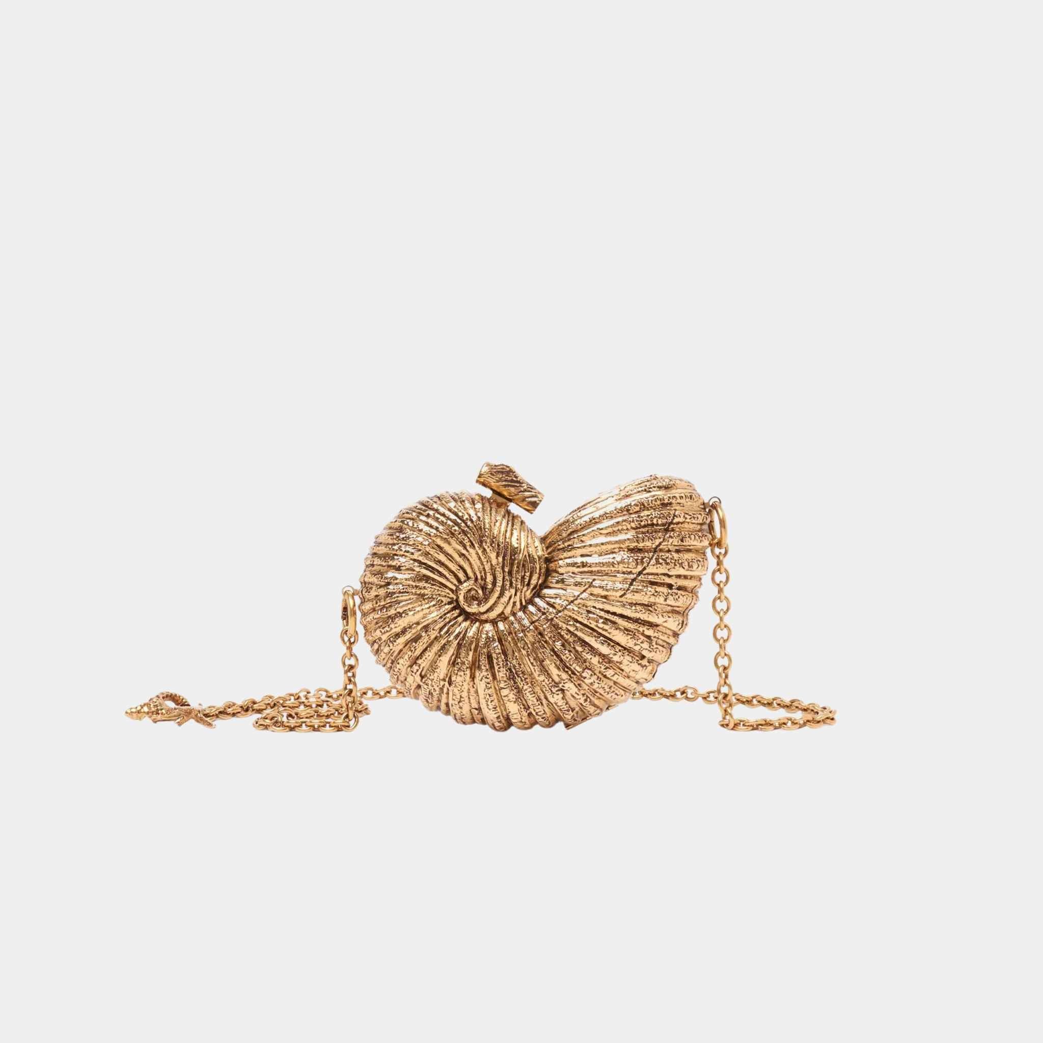 Chloe Sea Treasures Shell Minaudière in Metal, Front