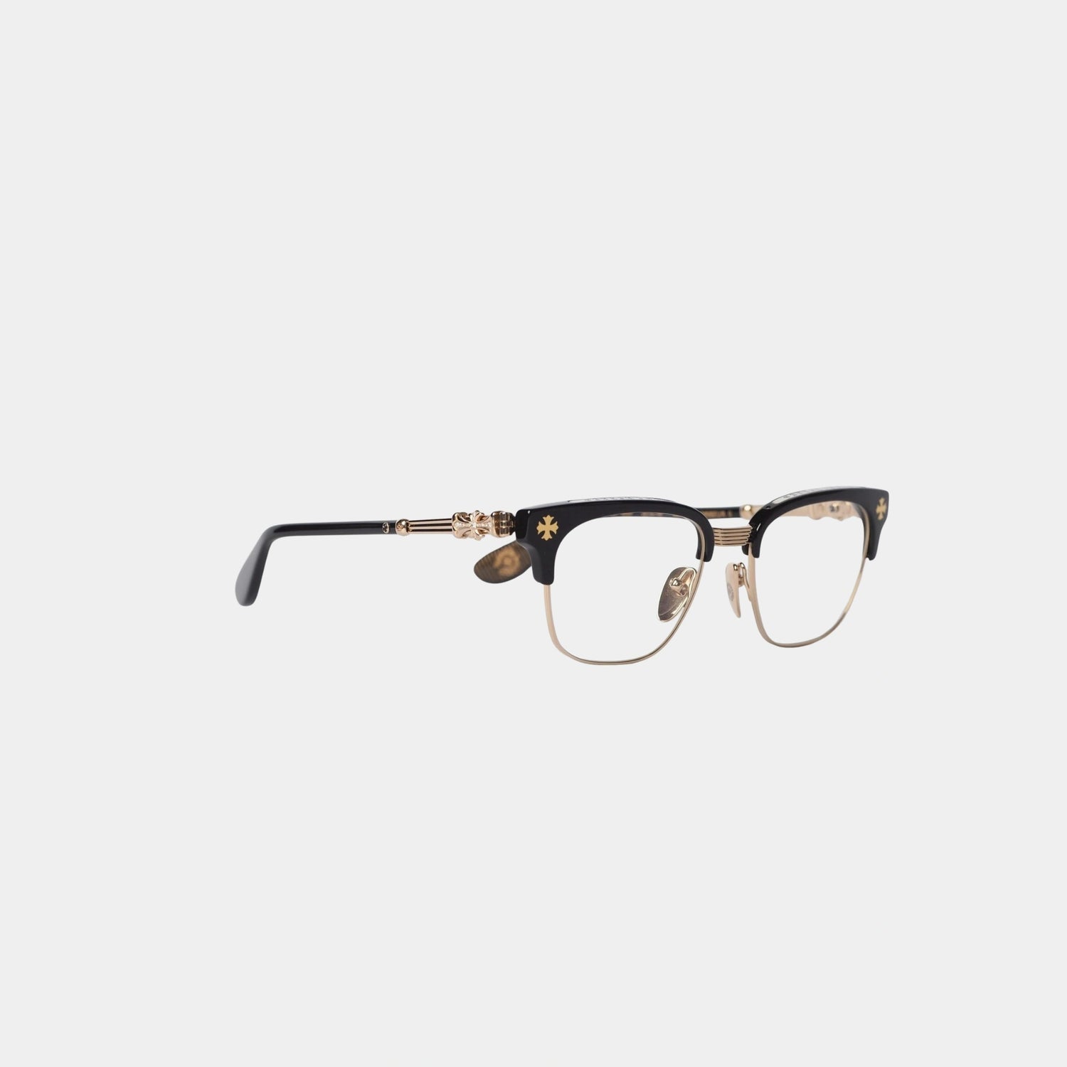 Chrome Hearts Bonennoisseur-II Glasses, Black, Gold, Side