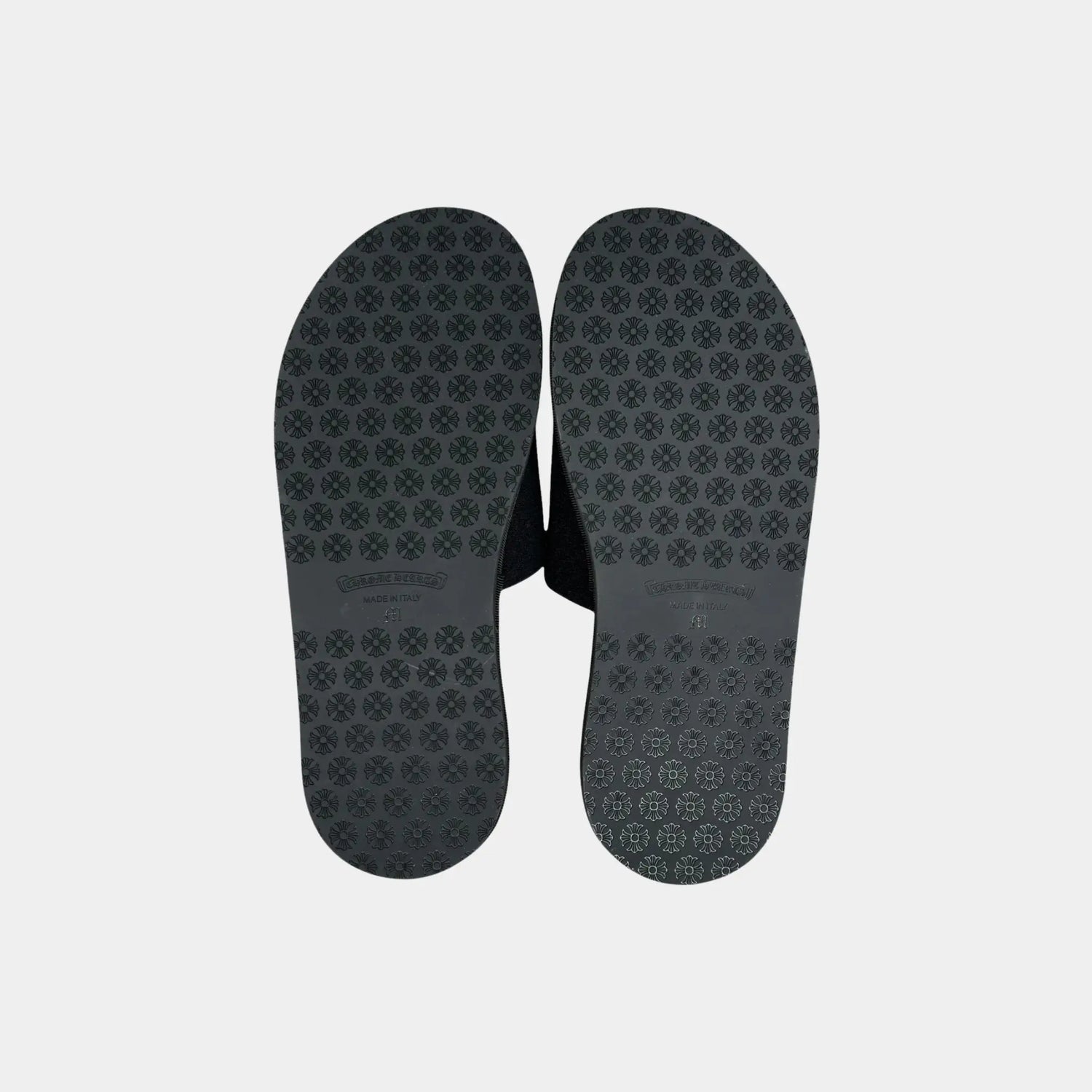 Chrome Hearts Cross Horse Shoe Logo Black Slippers, Bottom