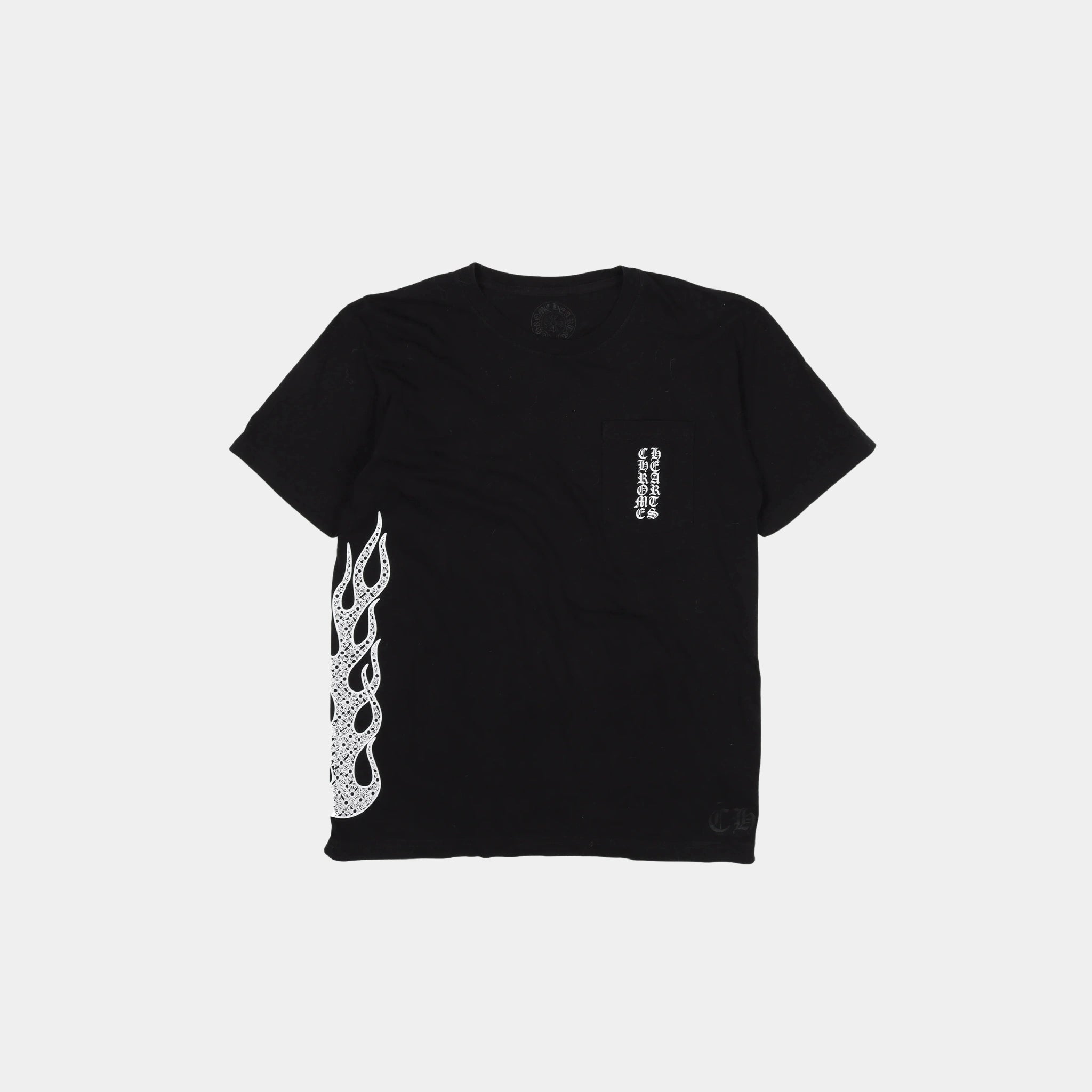 Chrome Hearts Flames Black Pocket Tee, Front