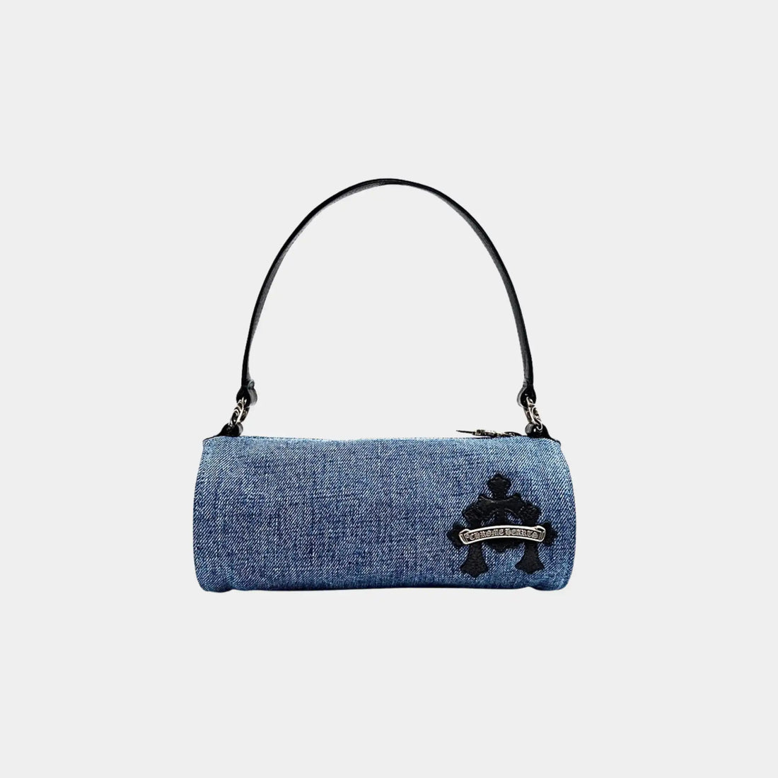 Chrome Hearts Mini JoJo Bag in Denim &amp; Black, Front