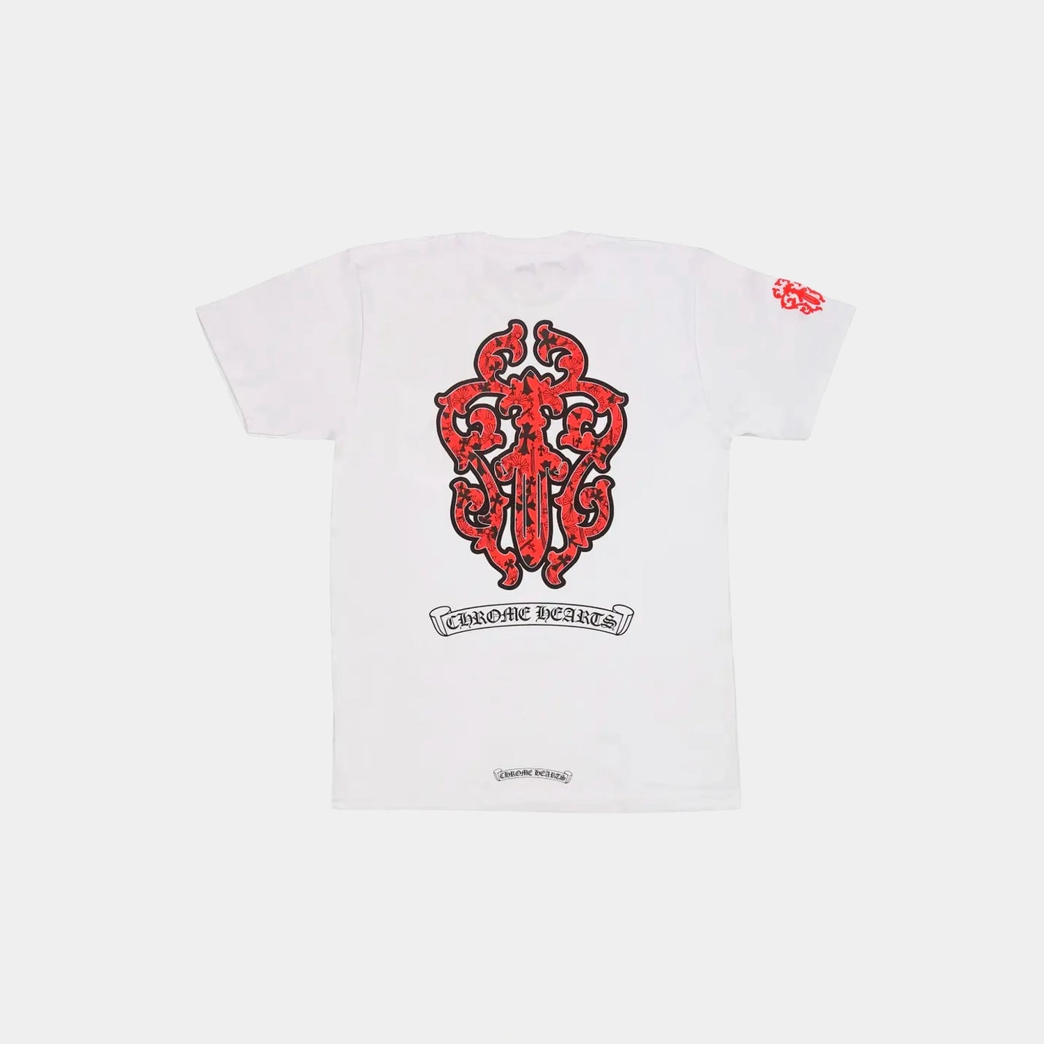 Chrome Hearts White &amp; Red Dagger Pocket Tee, Back