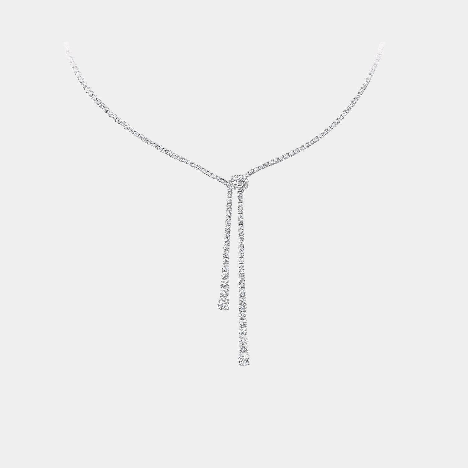 Classic Graff Diamond Double Strand Knot Necklace, Front