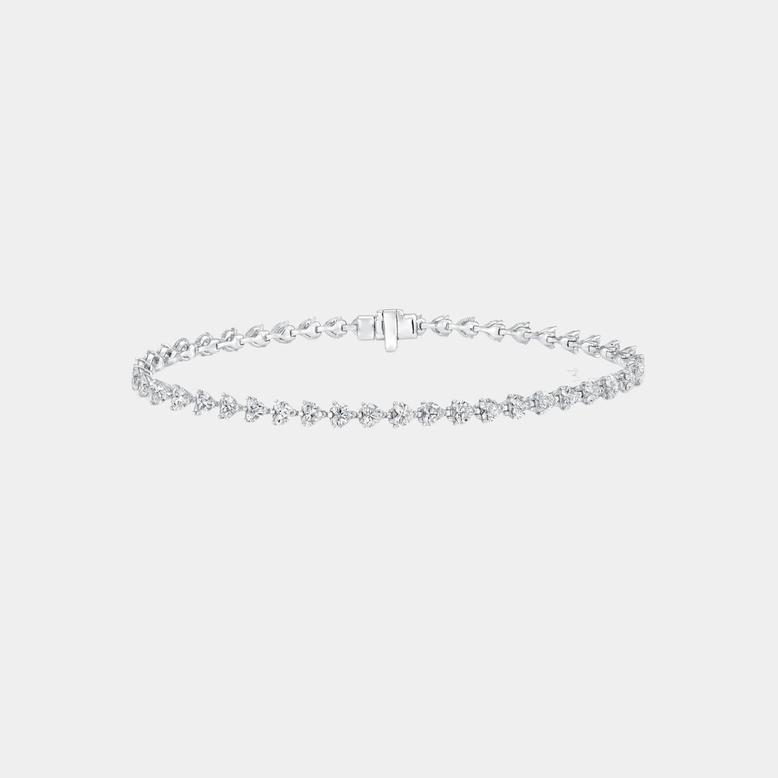 Classic Graff Heart Shape Diamond Bracelet, Front