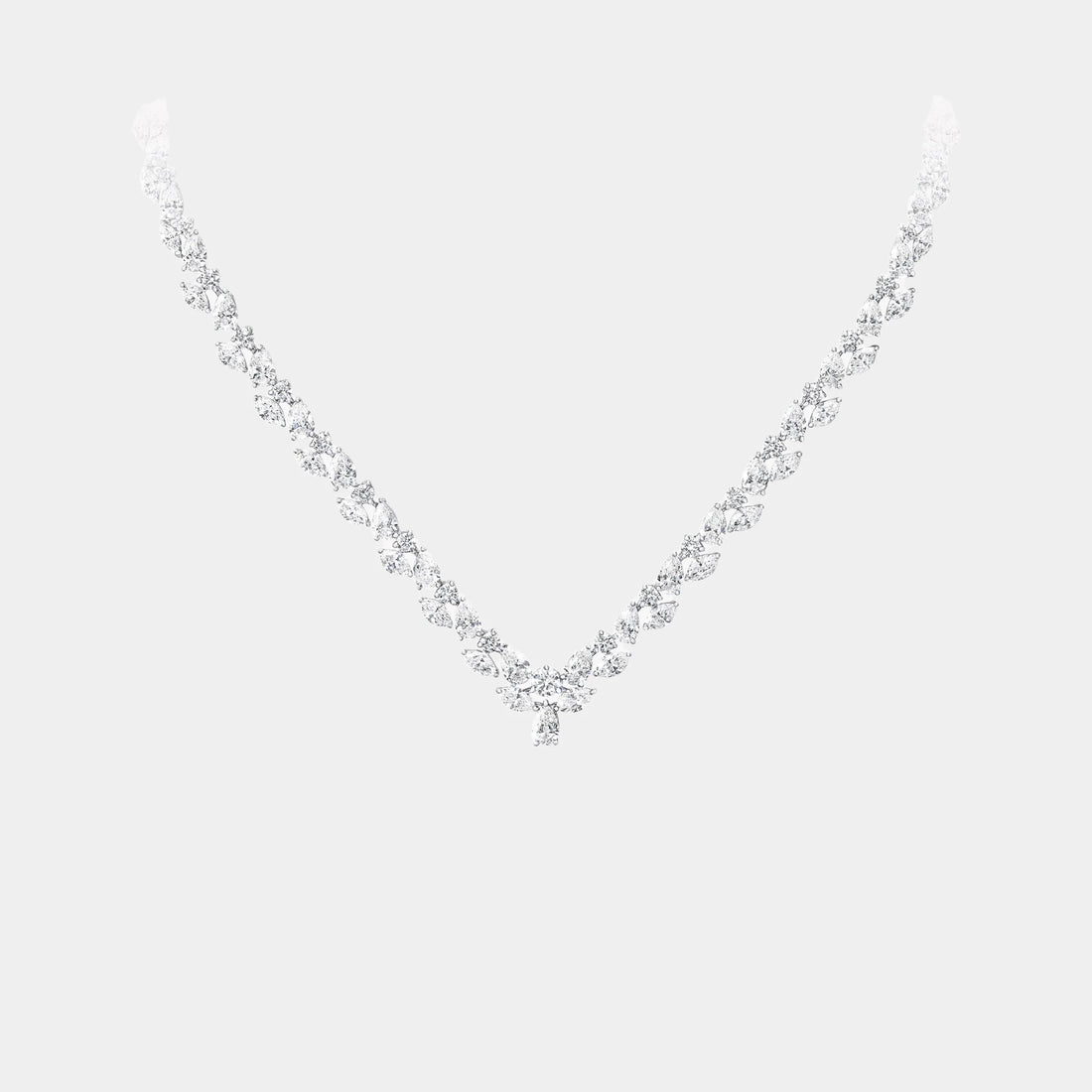 Classic Graff Multi-shape Diamond Necklace, Front