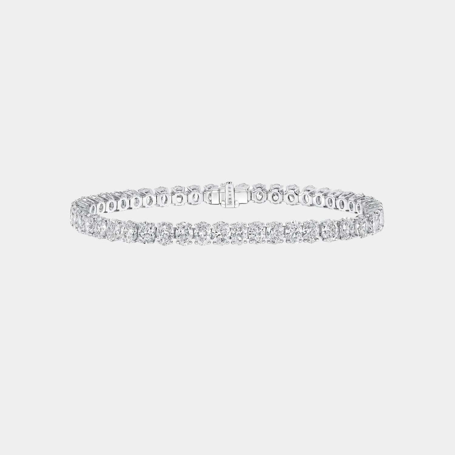 Classic Graff Oval Cut Diamond Bracelet, Front