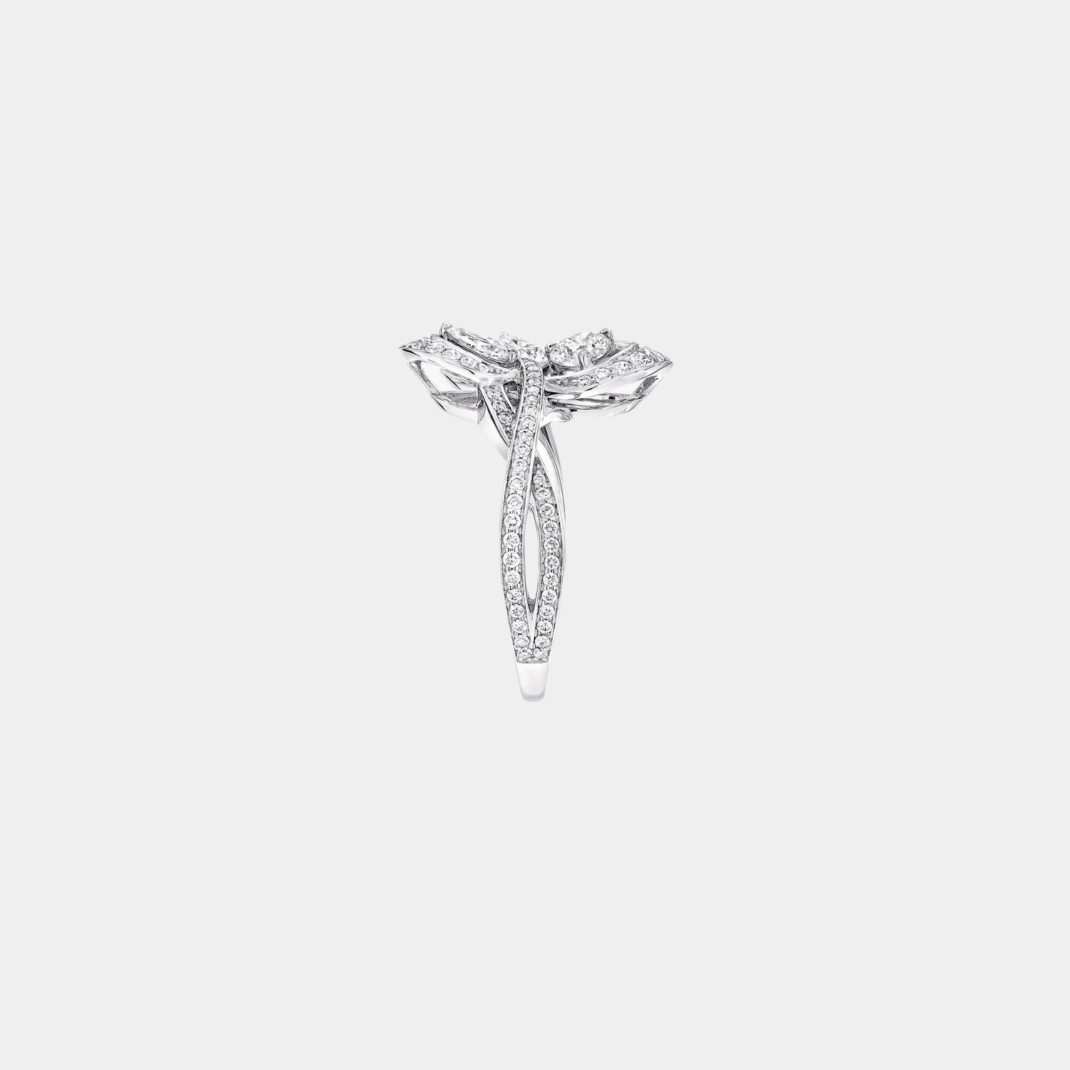 Classic Graff Peony Diamond Cluster Ring, Side