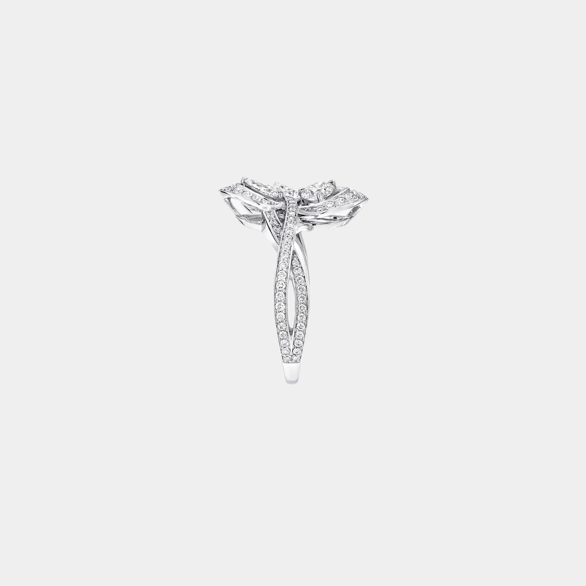 Classic Graff Peony Diamond Cluster Ring, Side