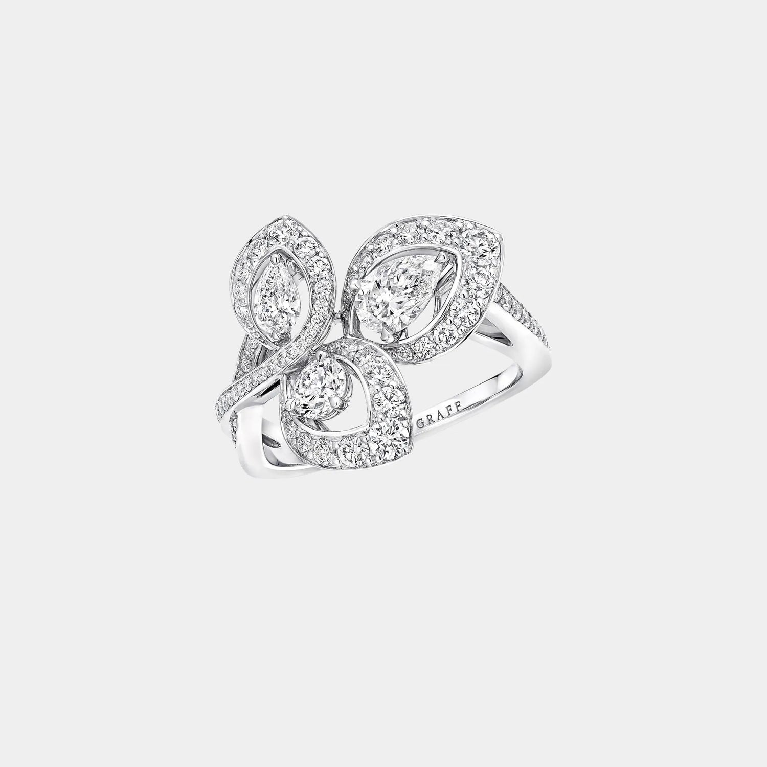 Classic Graff Peony Diamond Cluster Ring, Top