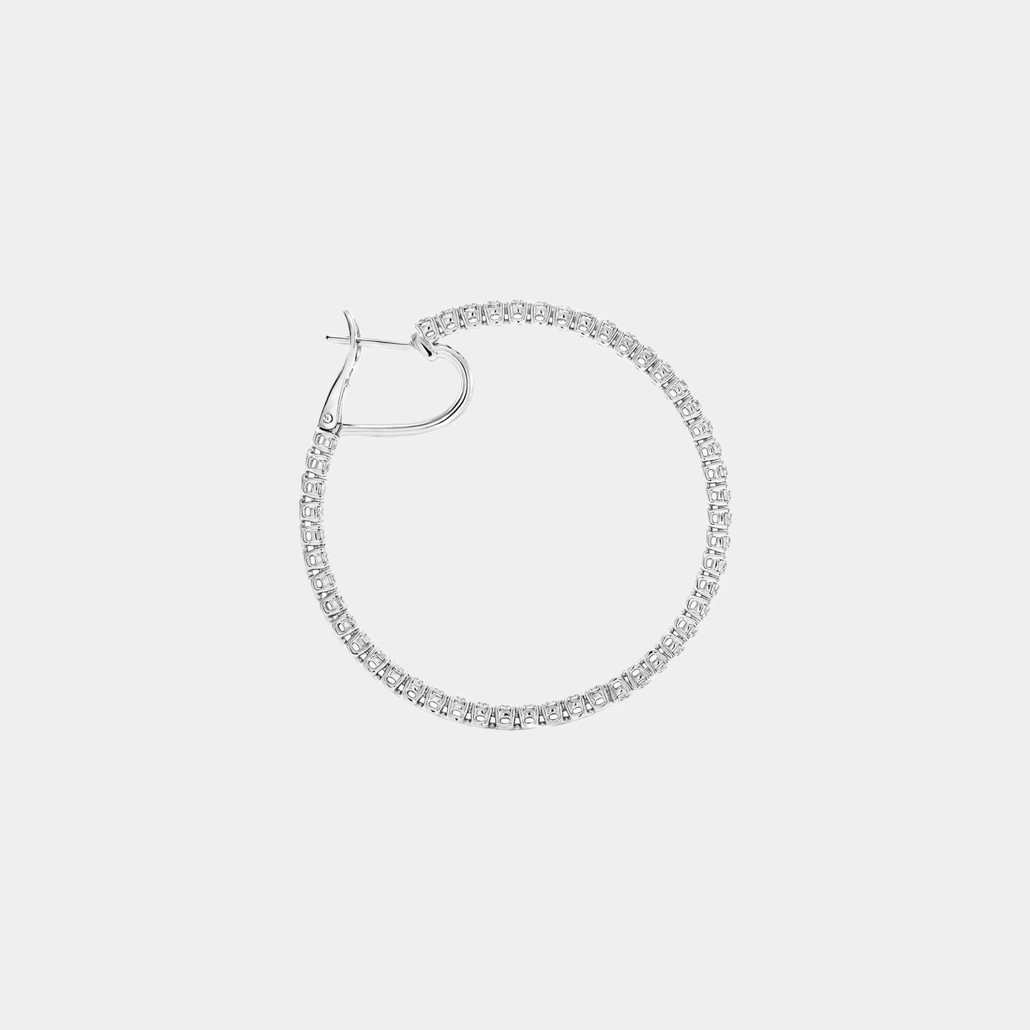 Classic Graff Round Diamond Large Hoop Earrings, Side