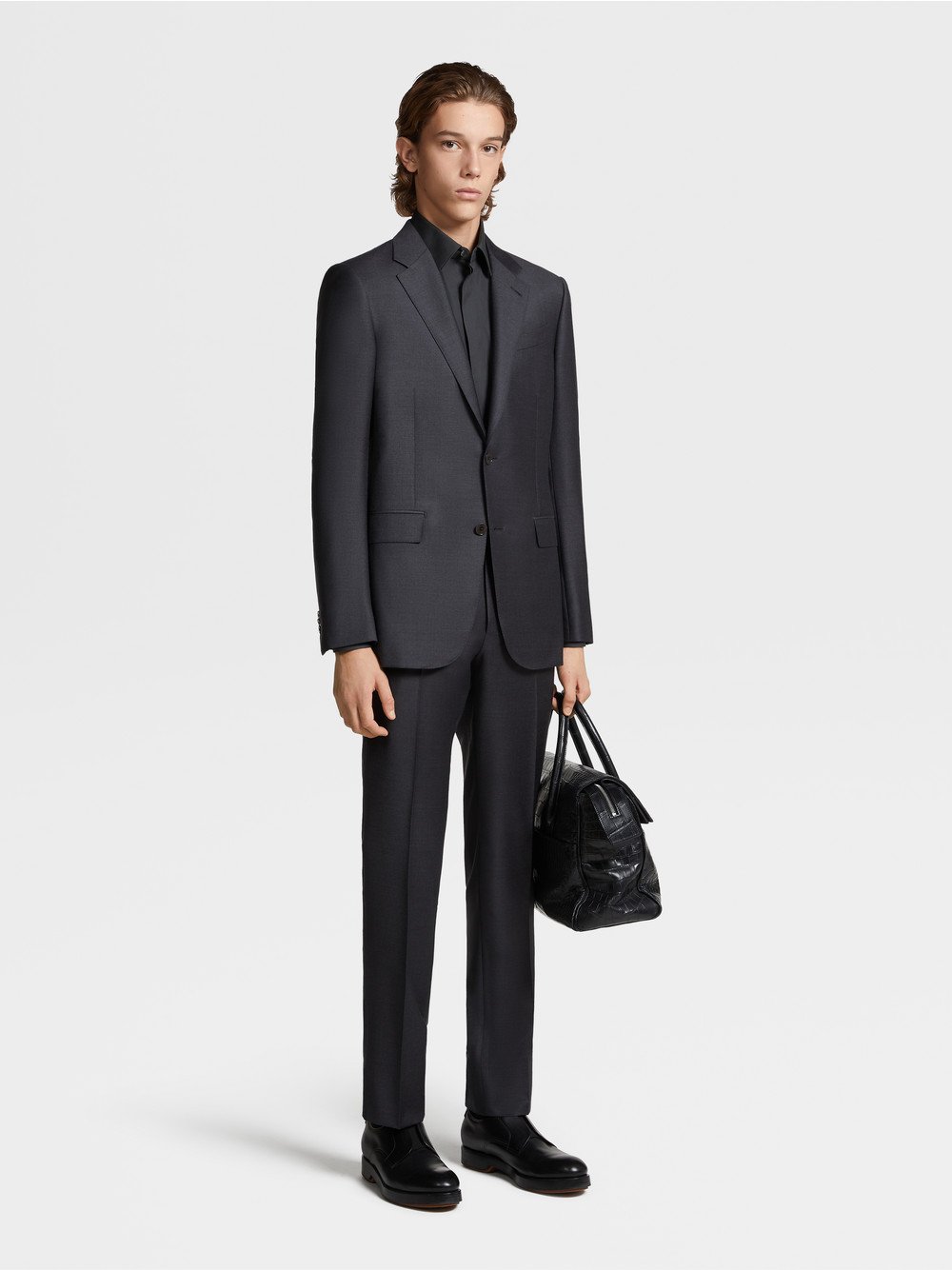 Black Trofeo Wool Suit