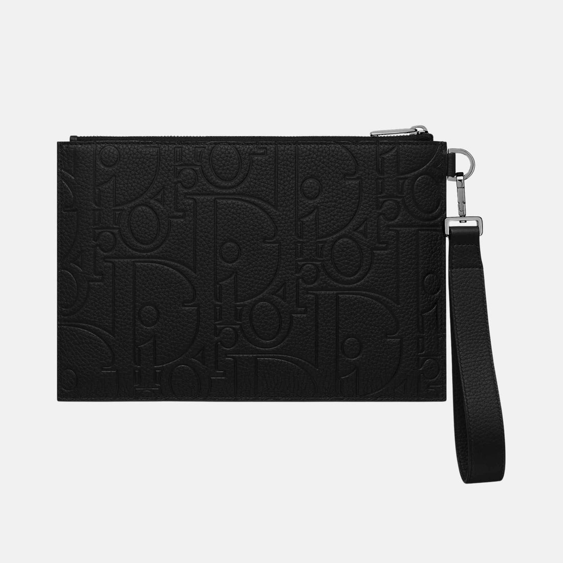 حافظة Dior A5 باللون الأسود من جلد Dior Gravity وجلد عجل محبب أسود، من الخلف