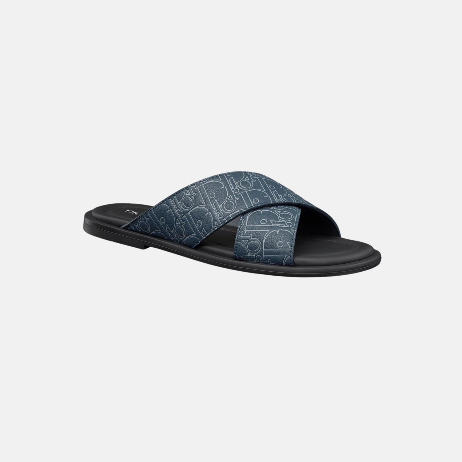 Dior Alias Sandal In Gravity Outline Leather, Navy Blue, Front