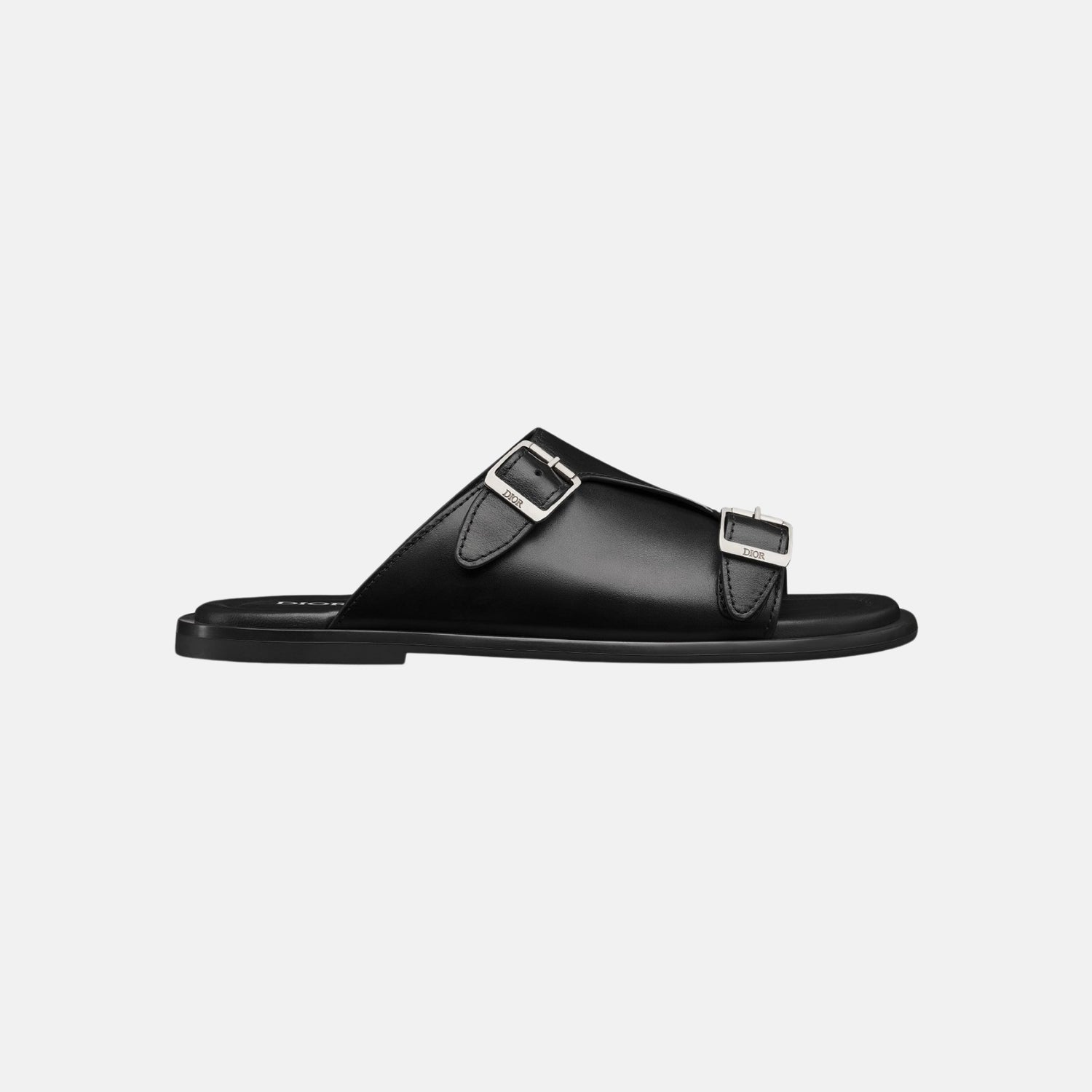 Dior Alias Sandal In Smooth Calfskin, Black, Side