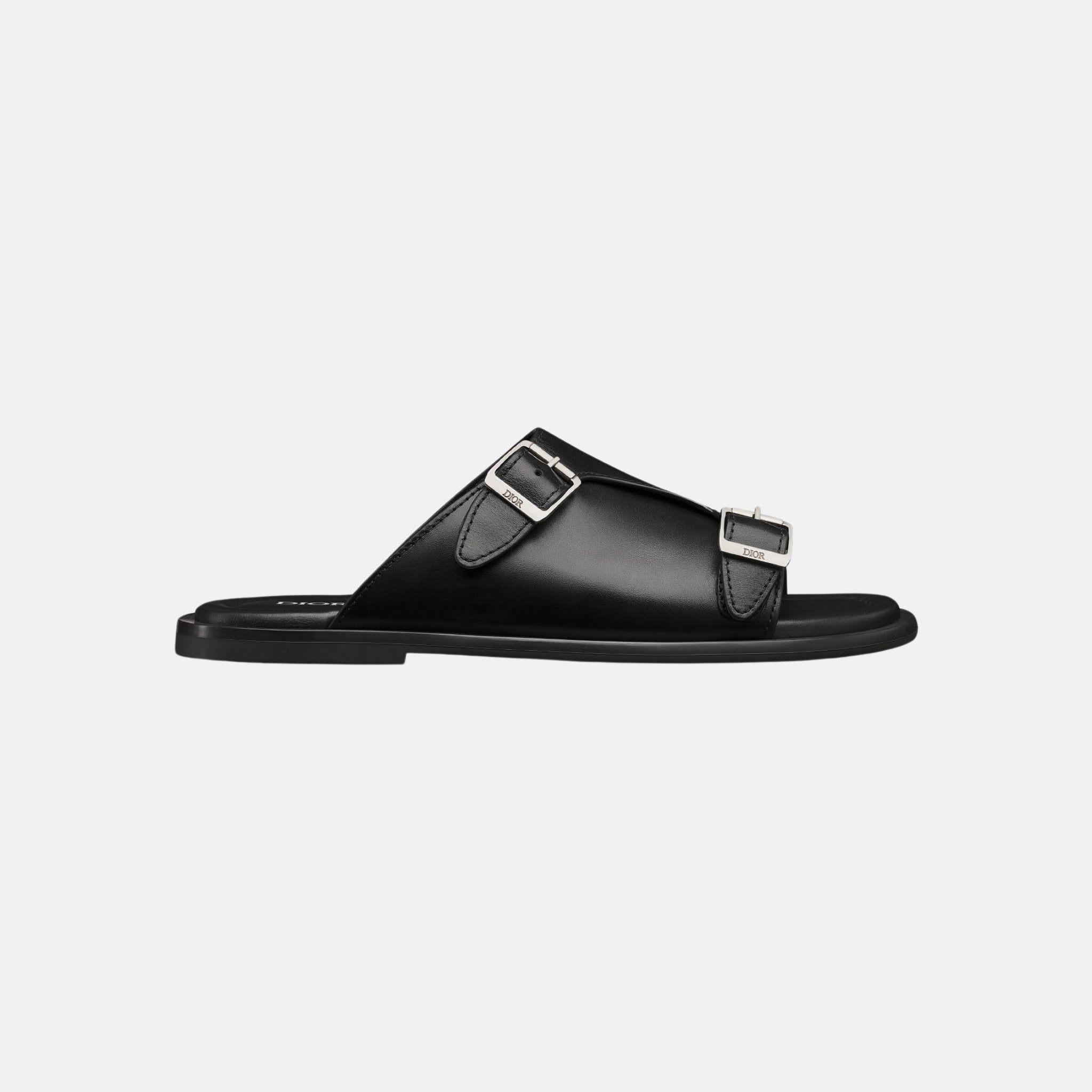 Dior Alias Sandal In Smooth Calfskin, Black, Side