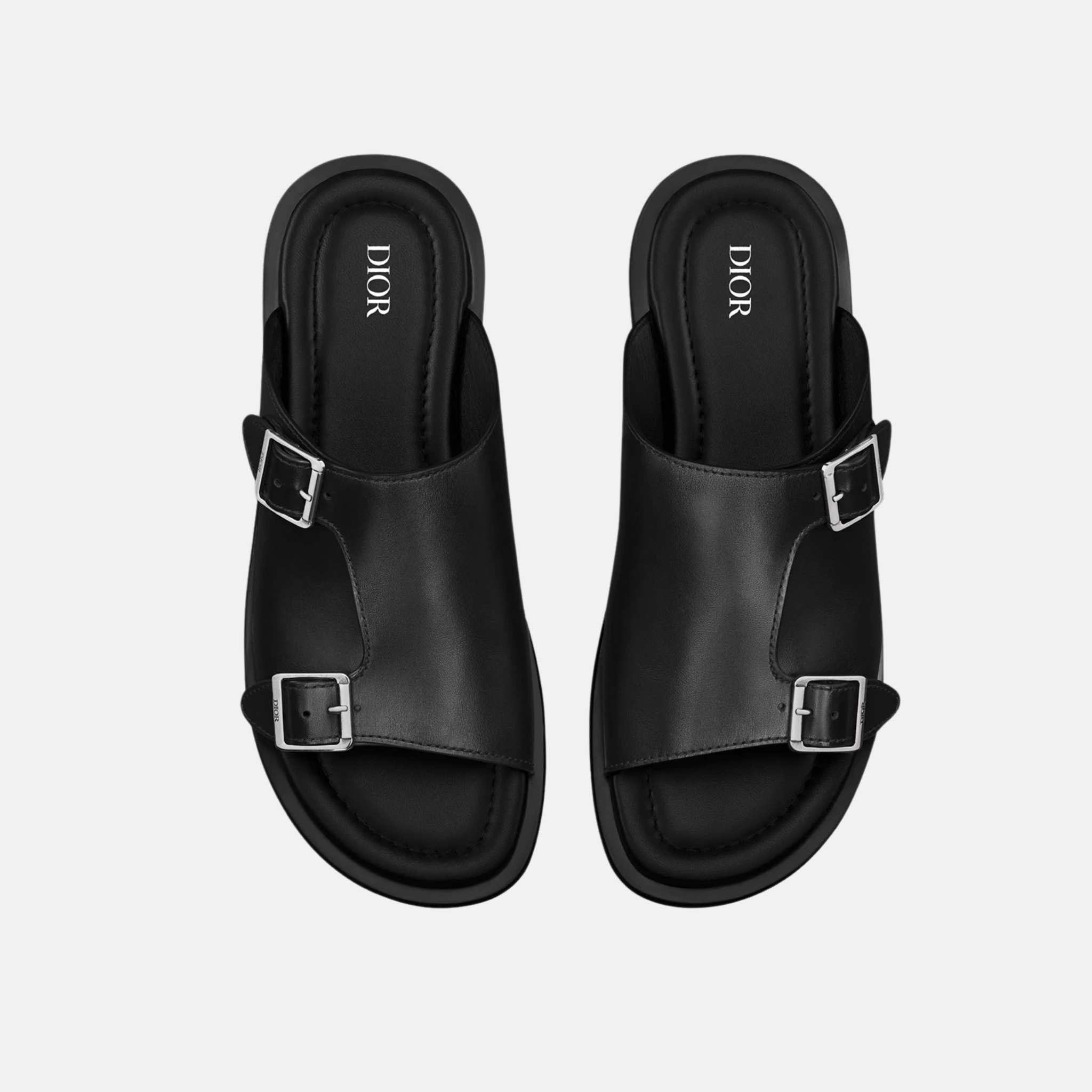 Dior Alias Sandal In Smooth Calfskin, Black, Top