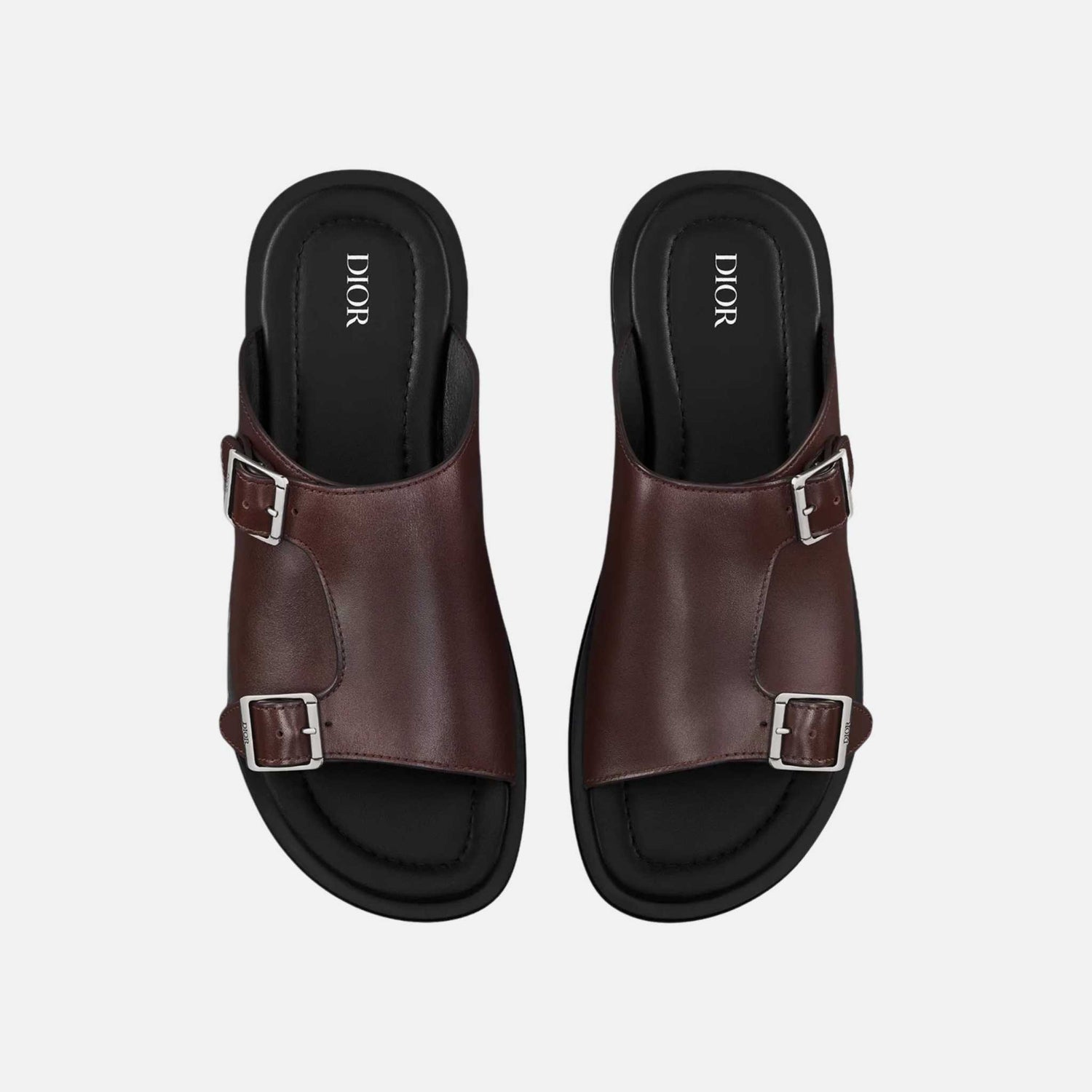 Dior Alias Sandal In Smooth Calfskin, Brown, Top