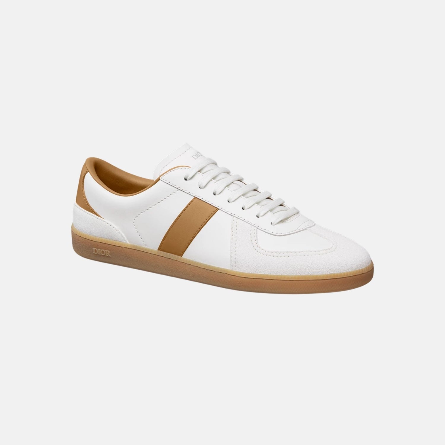 Dior B01 Matchpoint Sneaker In Smooth Calfskin With Suede, Cognac, Front