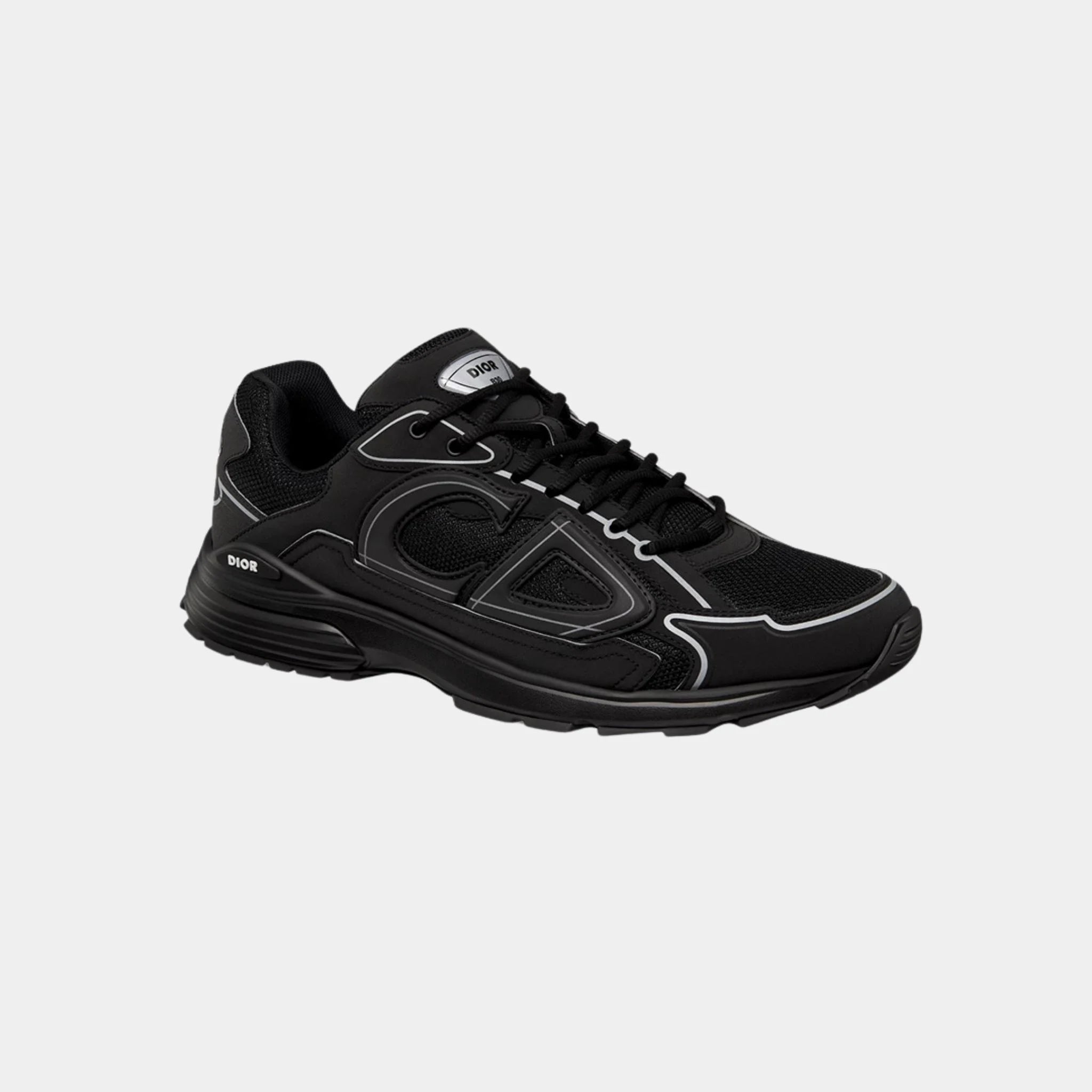 Dior B30 Countdown Sneaker Black Mesh and Black Technical Fabric, Front