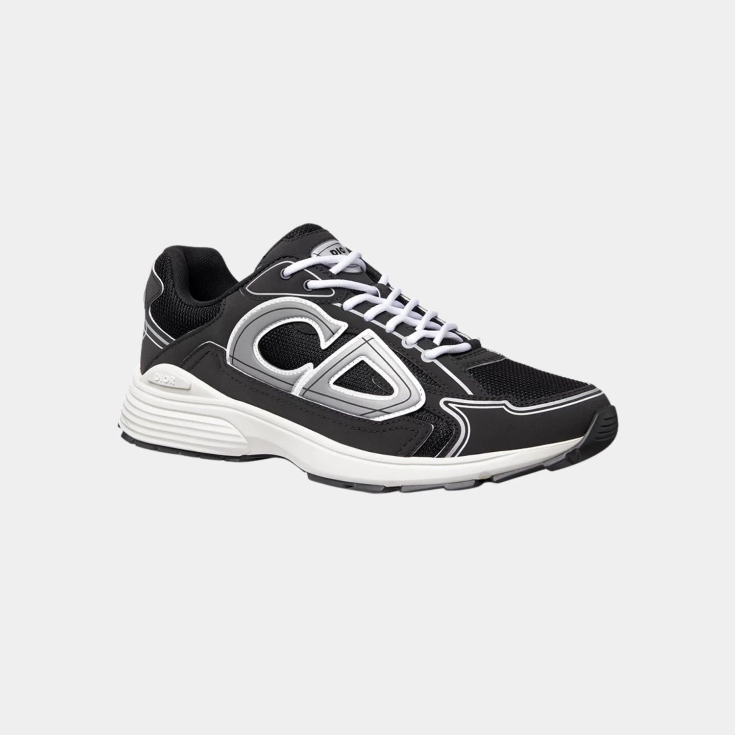 Dior B30 Countdown Sneaker Black Mesh and Technical Fabric, Black, Front