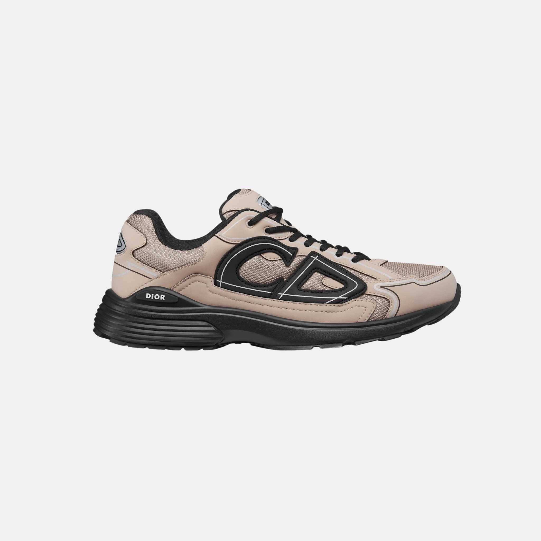 Dior B30 Countdown Sneaker In Mesh And Technical Fabric, Beige, Side