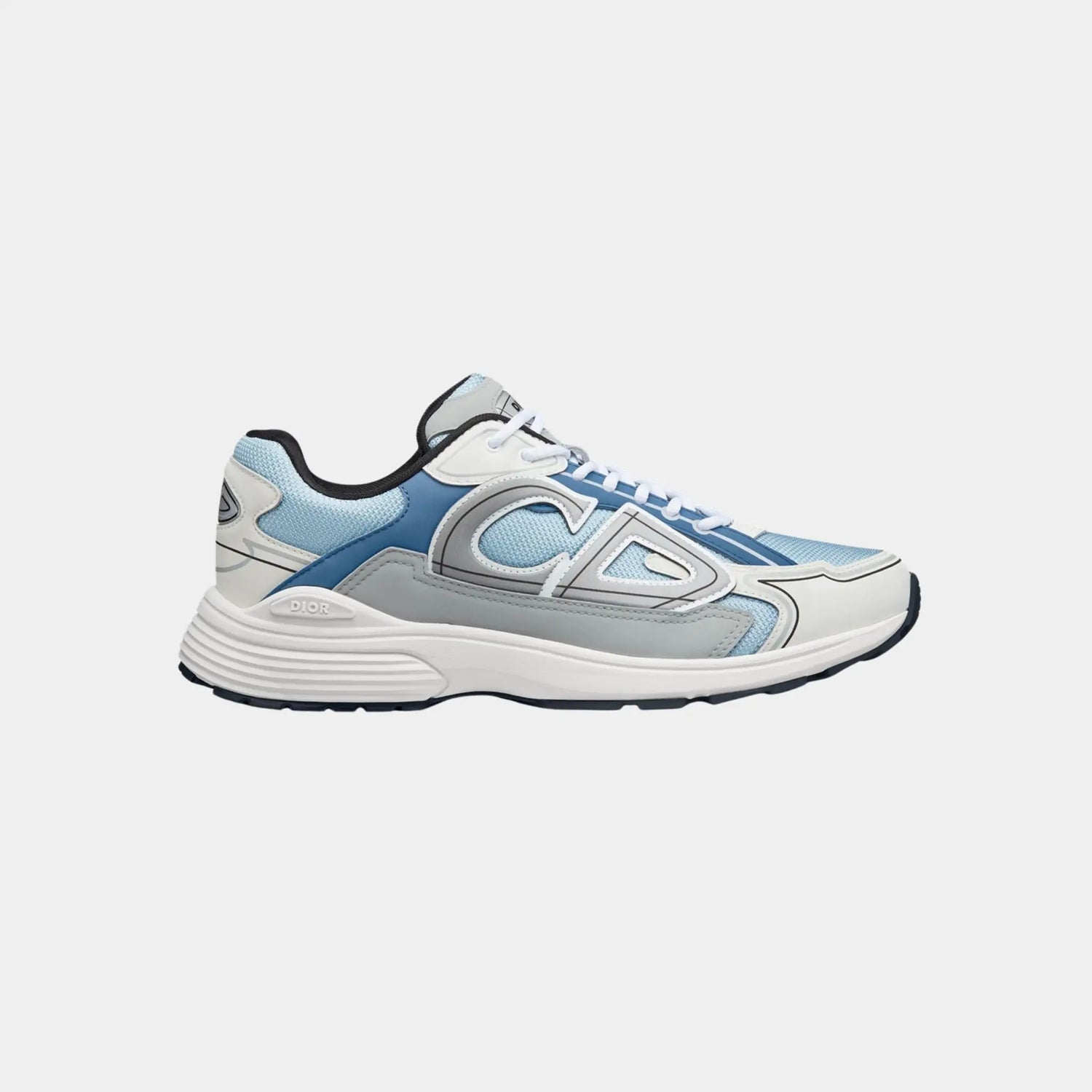 Dior B30 Countdown Sneaker Technical Mesh and Fabric, Light Blue, Side