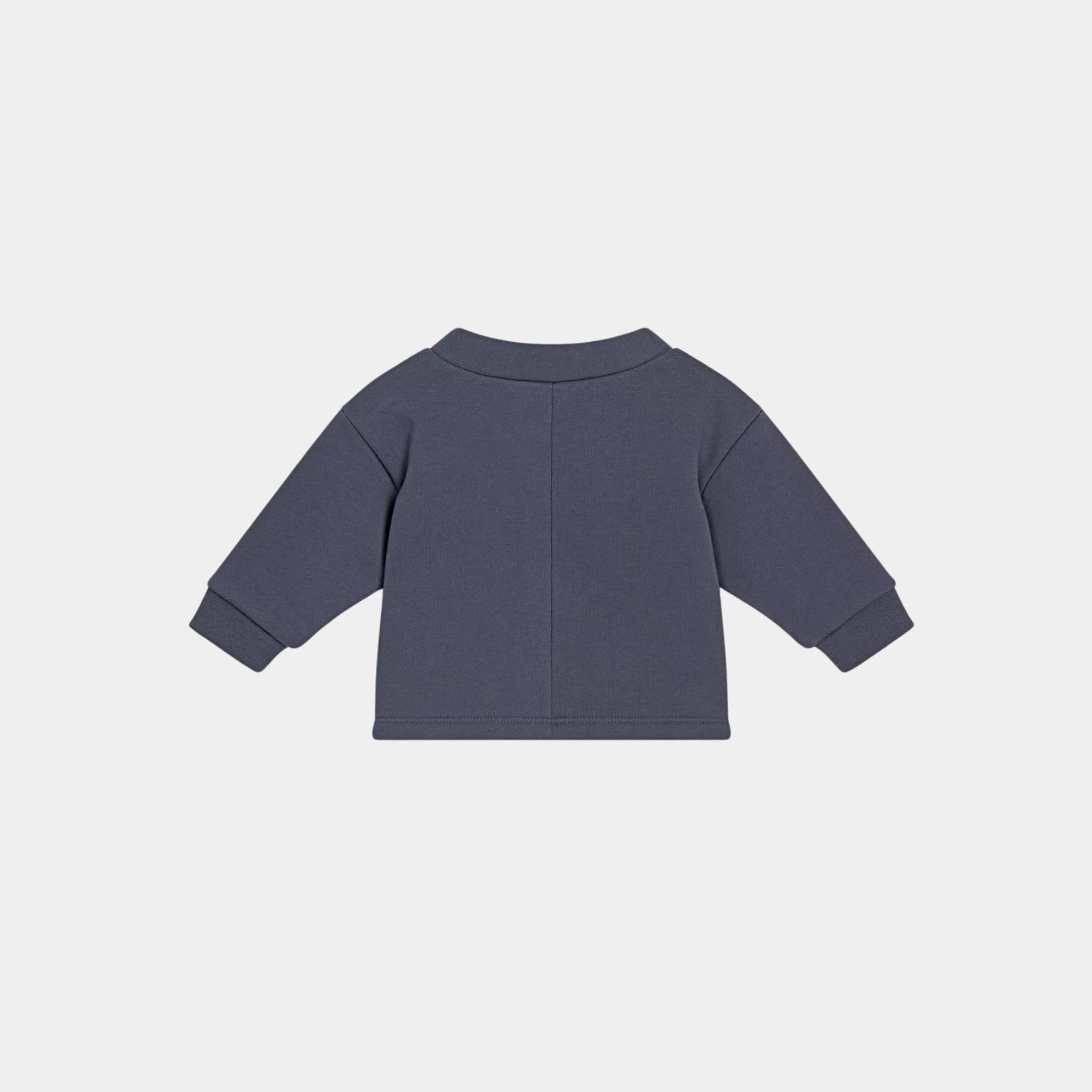 Dior Baby Cardigan Jacket Navy Blue Cotton Fleece, Back