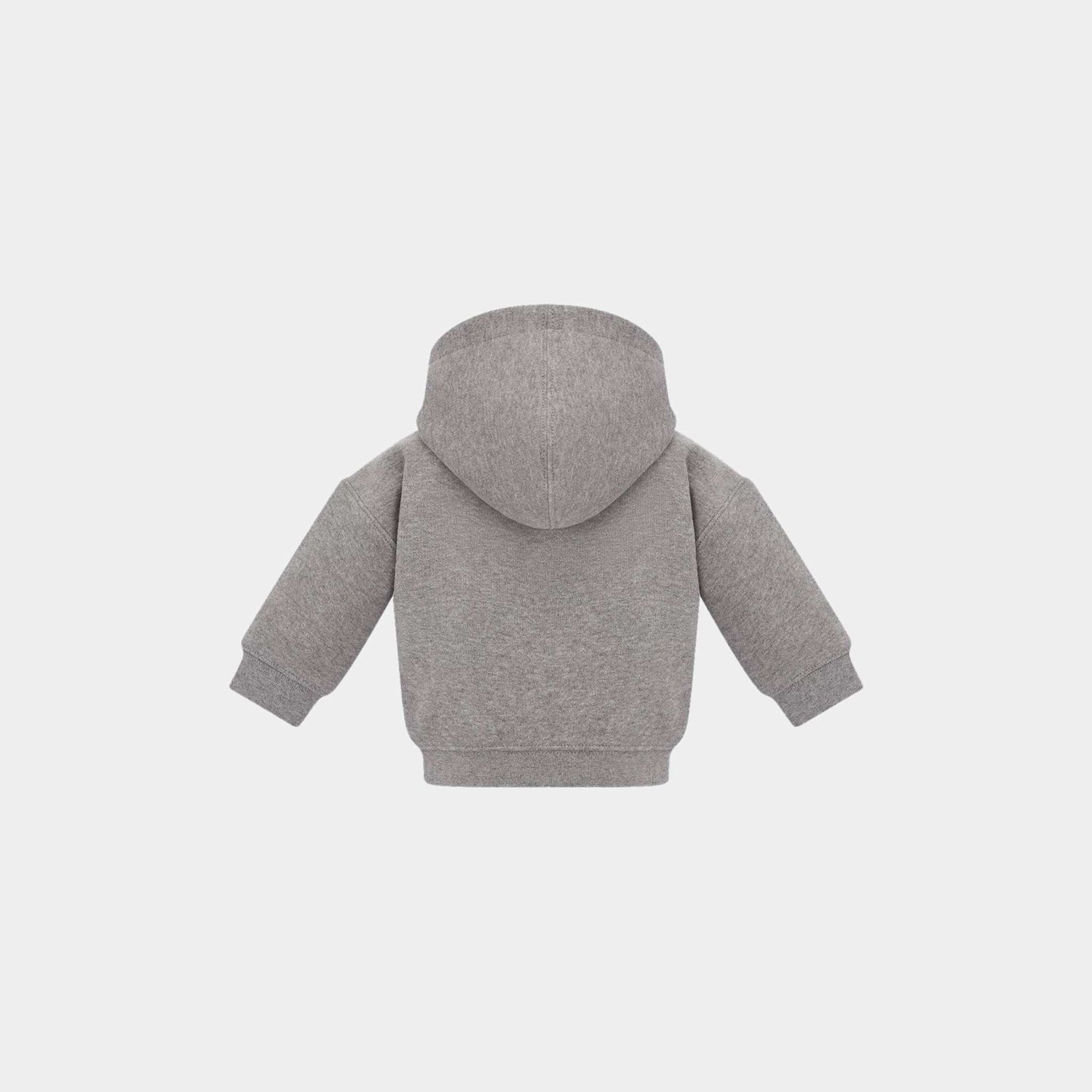 Dior Baby Christian Dior Couture Zipped Hooded Sweatshirt Cotton Fleece, Heathered Gray, Back