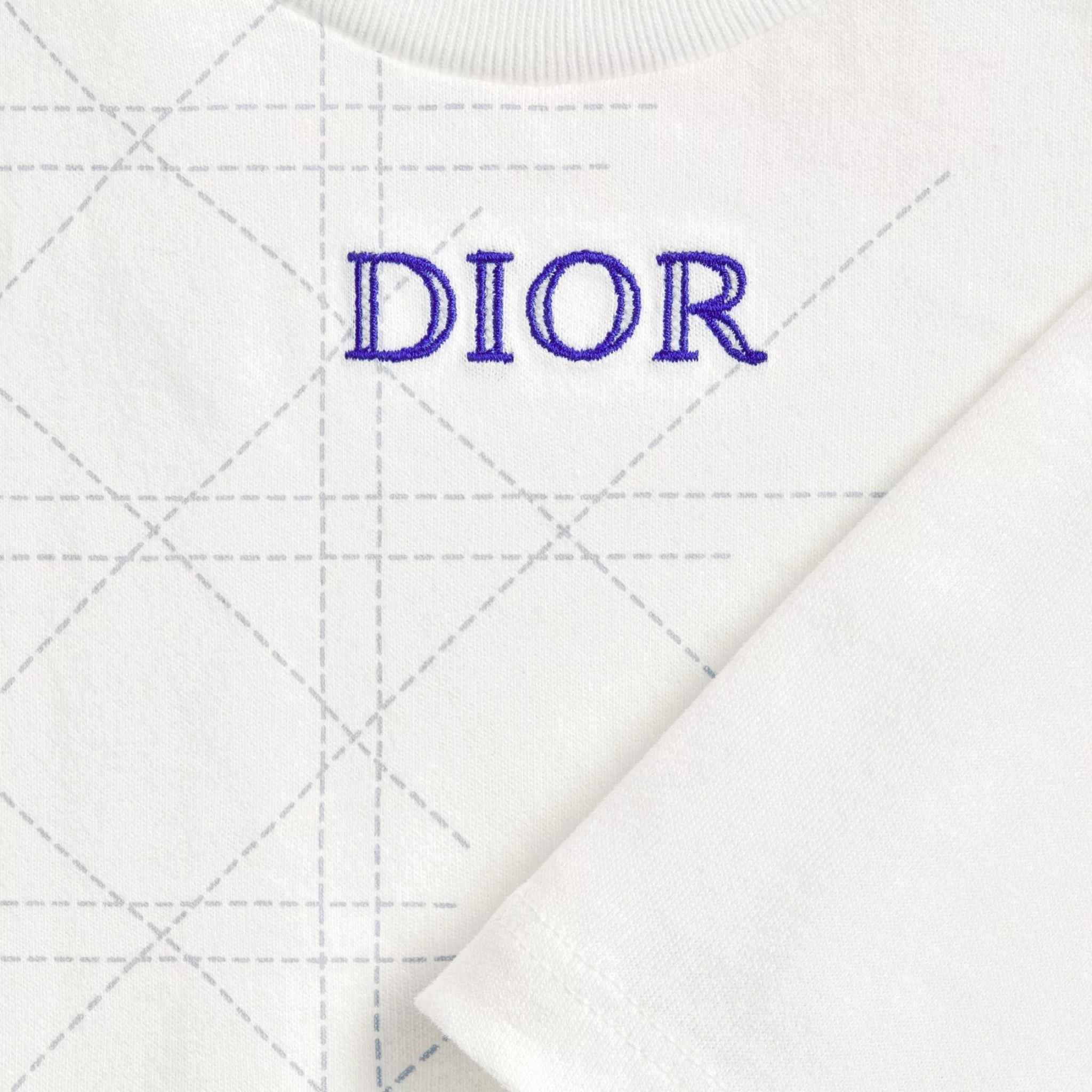 Dior Baby Long-Sleeved T-Shirt Ivory Cotton Jersey, Close