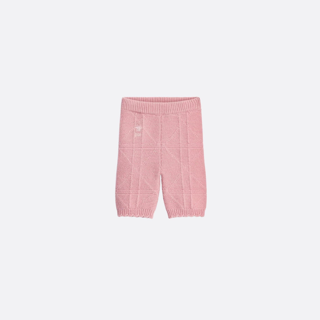 Dior Baby Pants Antique Pink Cannage Wool-Cashmere Knit, Front