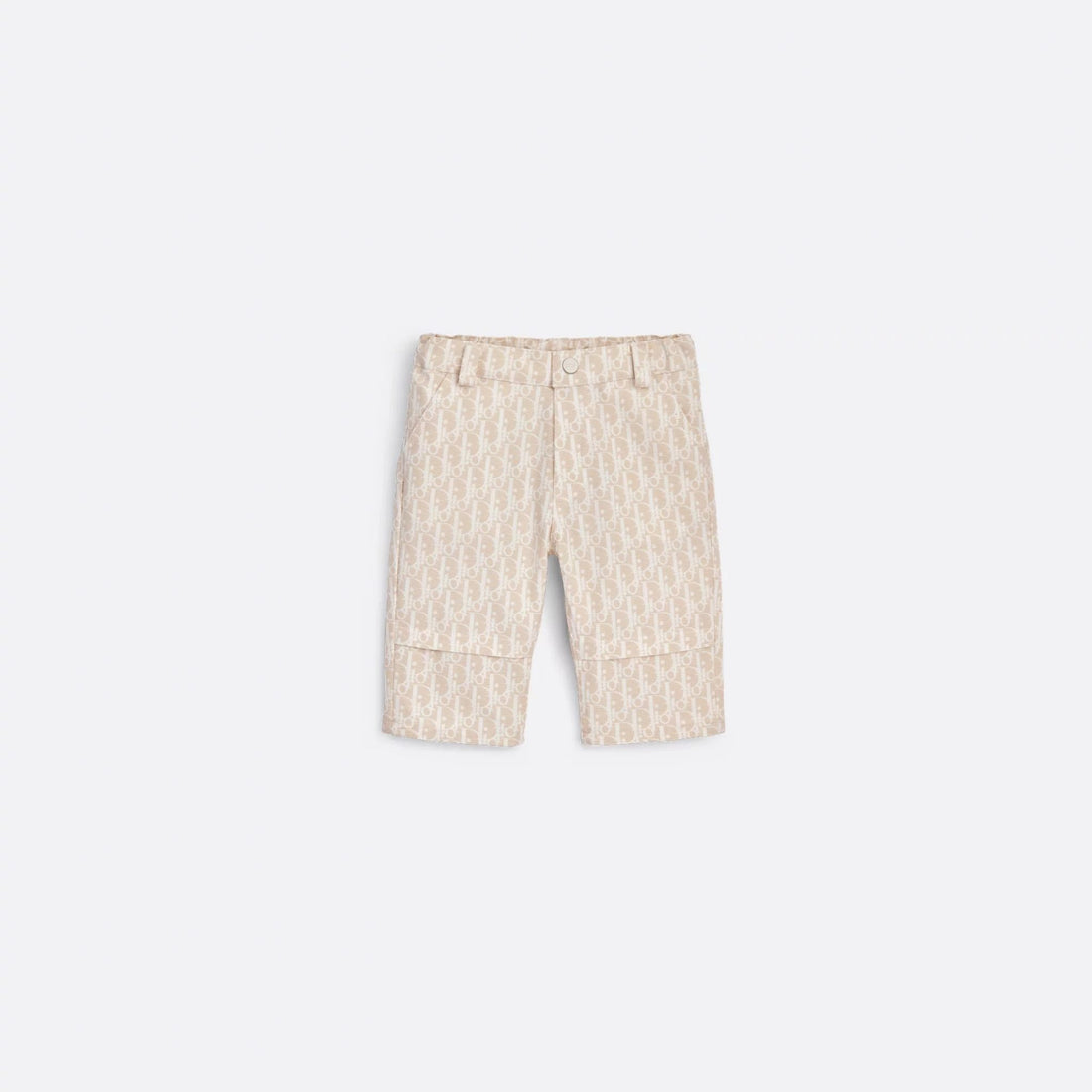 Dior Baby Pants Beige Basket Weave Cotton Ivory Dior Oblique Motif, Front