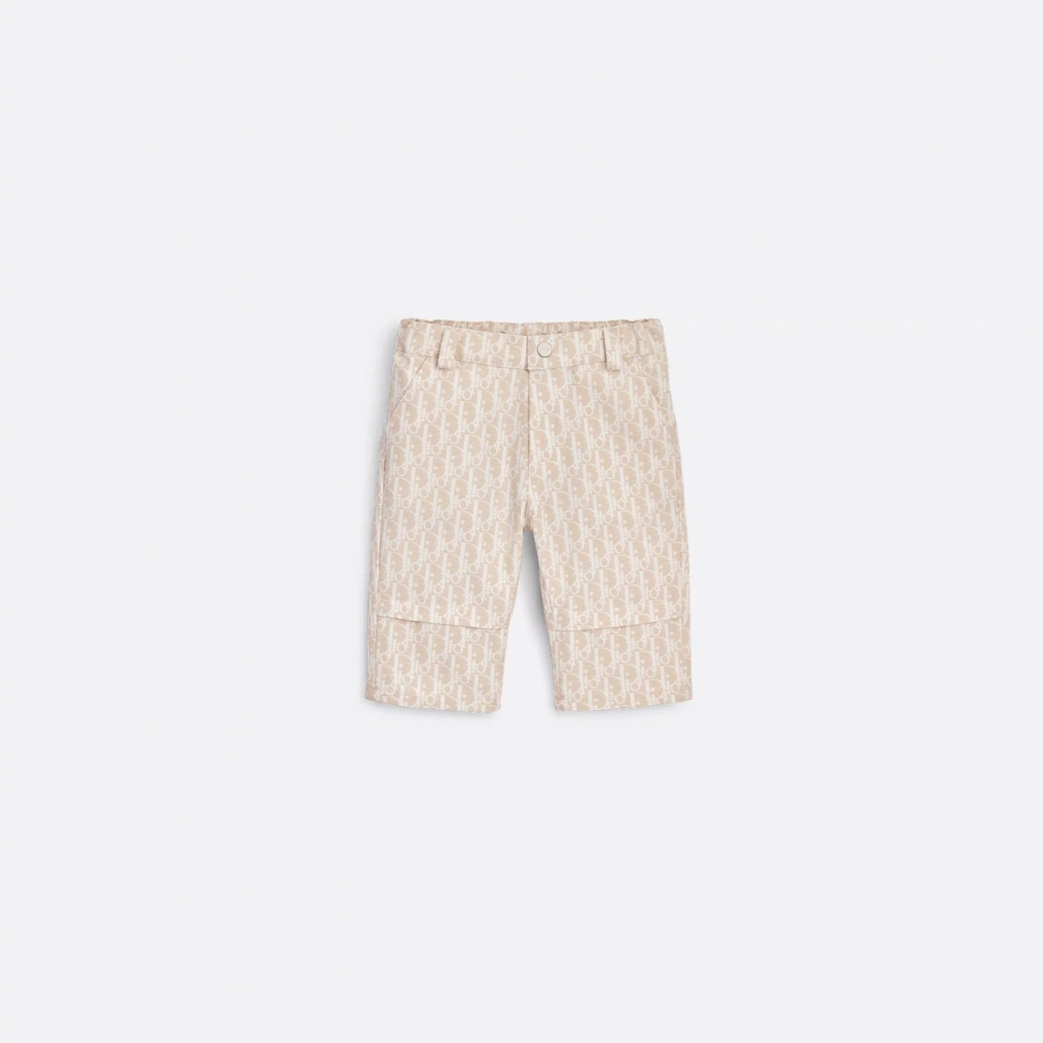 Dior Baby Pants Beige Basket Weave Cotton Ivory Dior Oblique Motif, Front