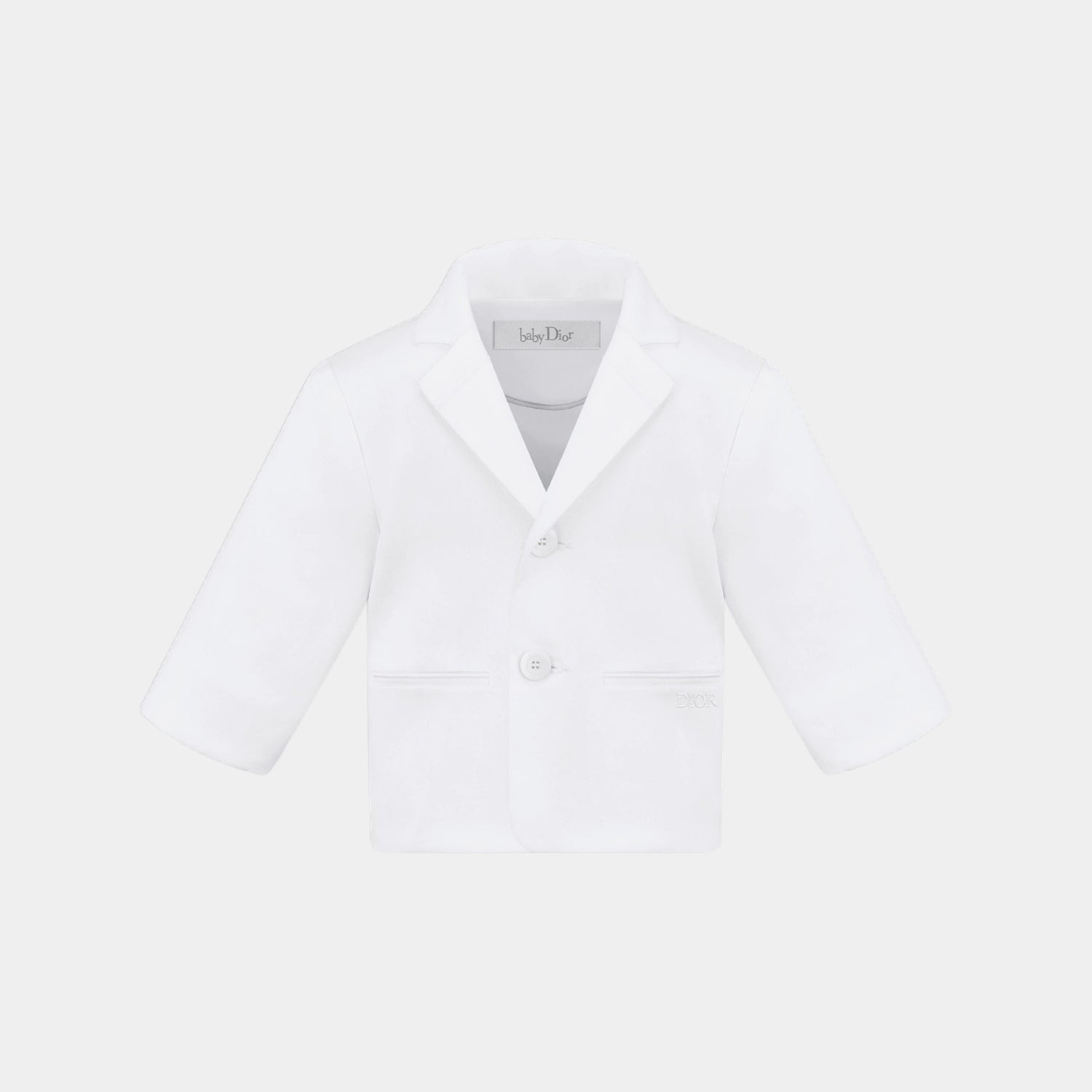 Dior Baby Suit Jacket White Cotton Blend, Front