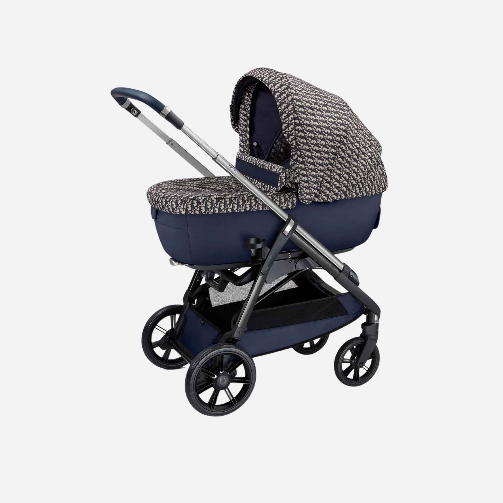 Dior Bassinet Stroller Combo Blue and Beige Dior Oblique Water-Repellent Canvas, Bassinet, Front