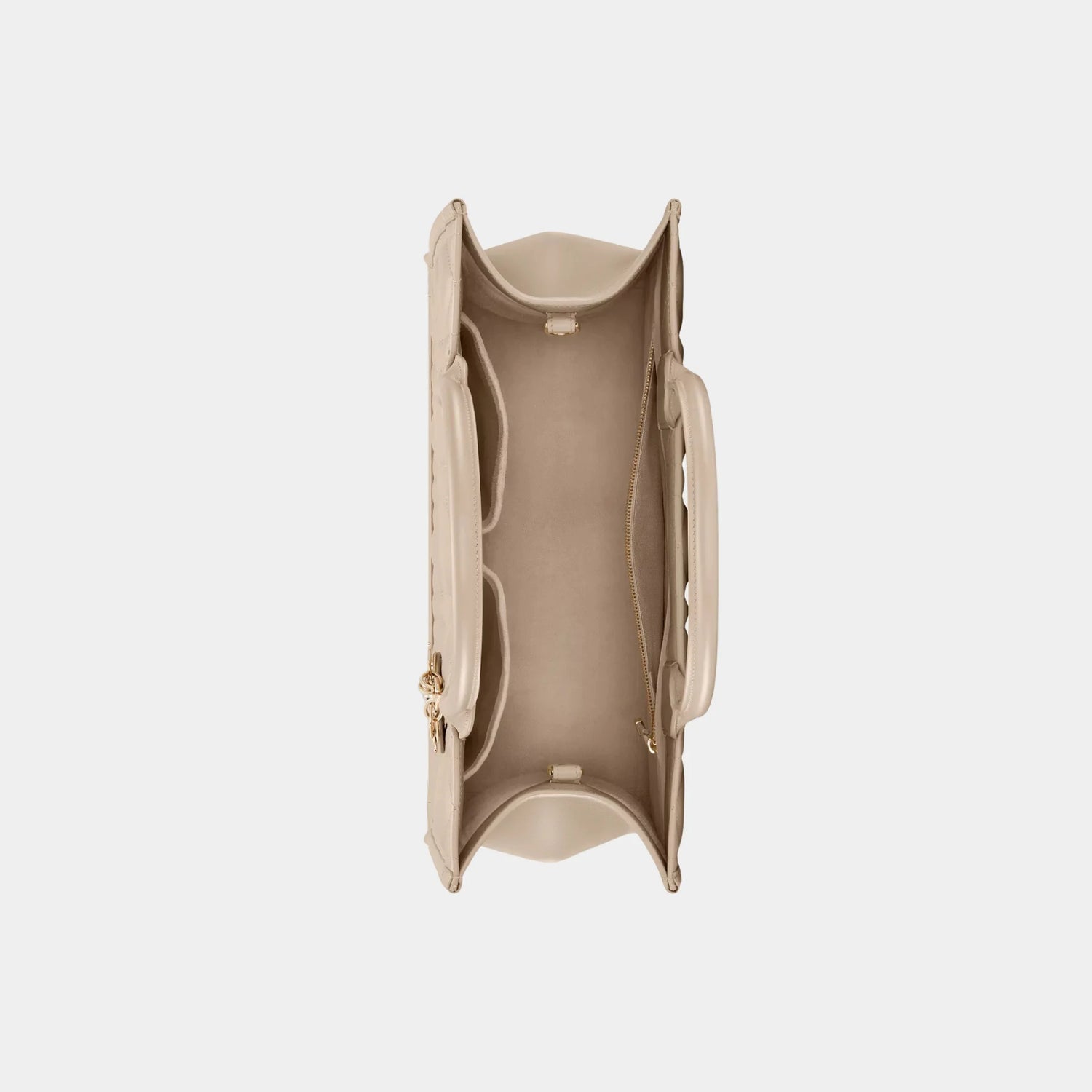 Dior Book Tote Medium Bag Macrocannage Calfskin, Camel, Powder Beige, Top