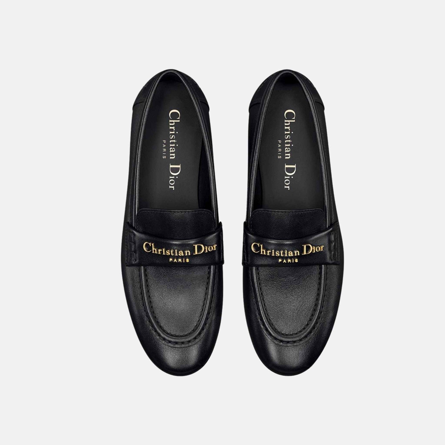 Dior Boy Loafer In Supple Calfskin, Black, Top