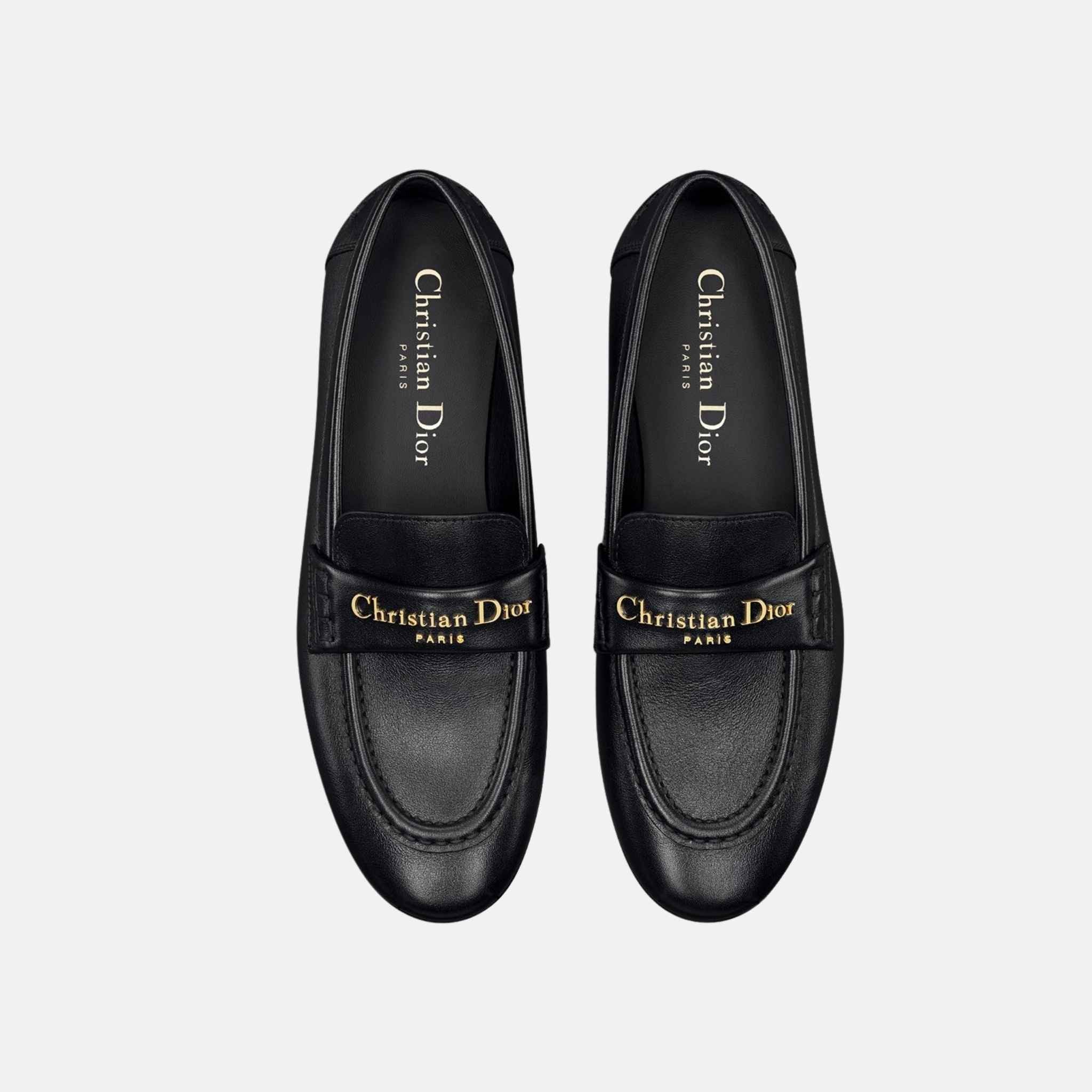 Dior Boy Loafer In Supple Calfskin, Black, Top