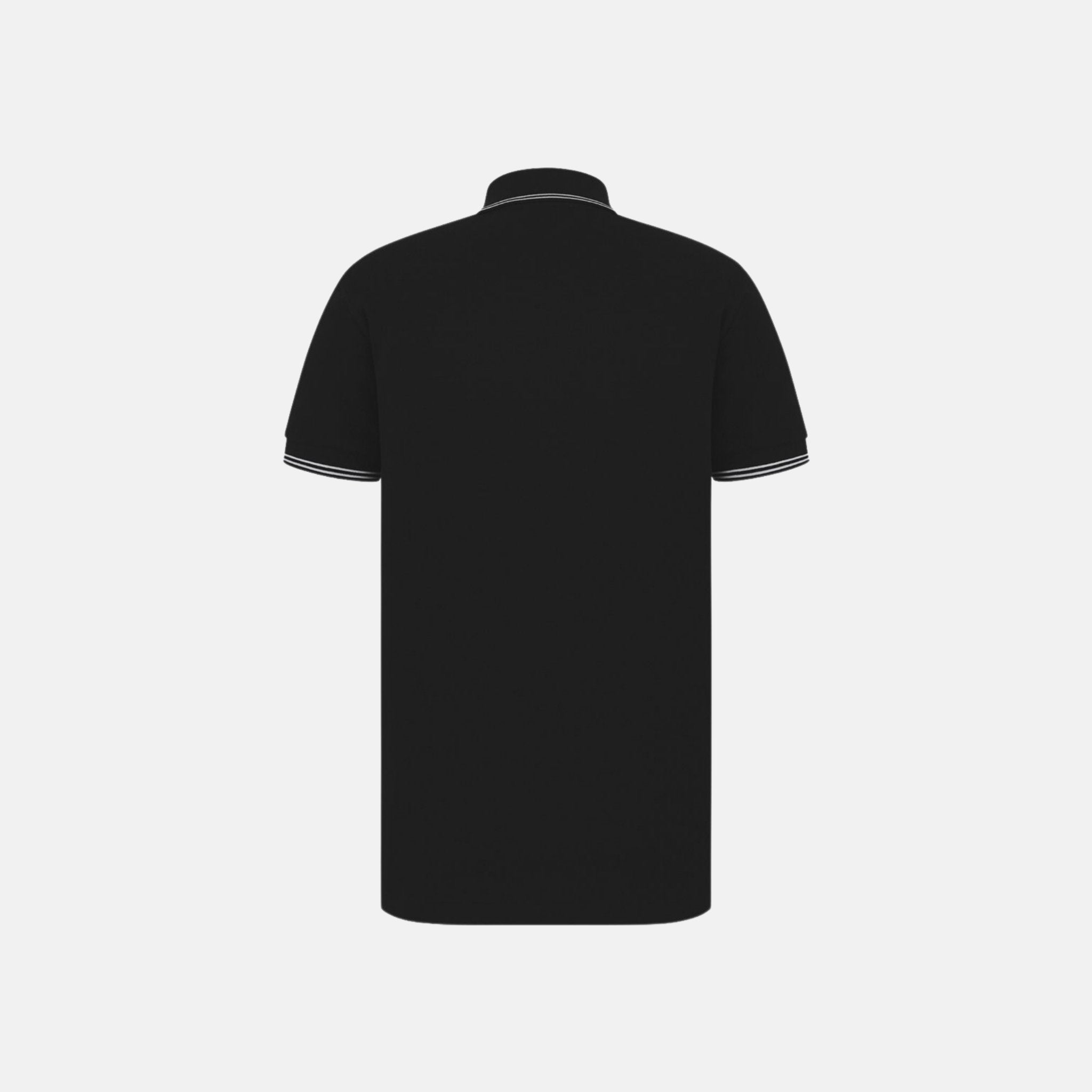 Dior CD Icon Polo Shirt In Cotton Pique, Black, Back